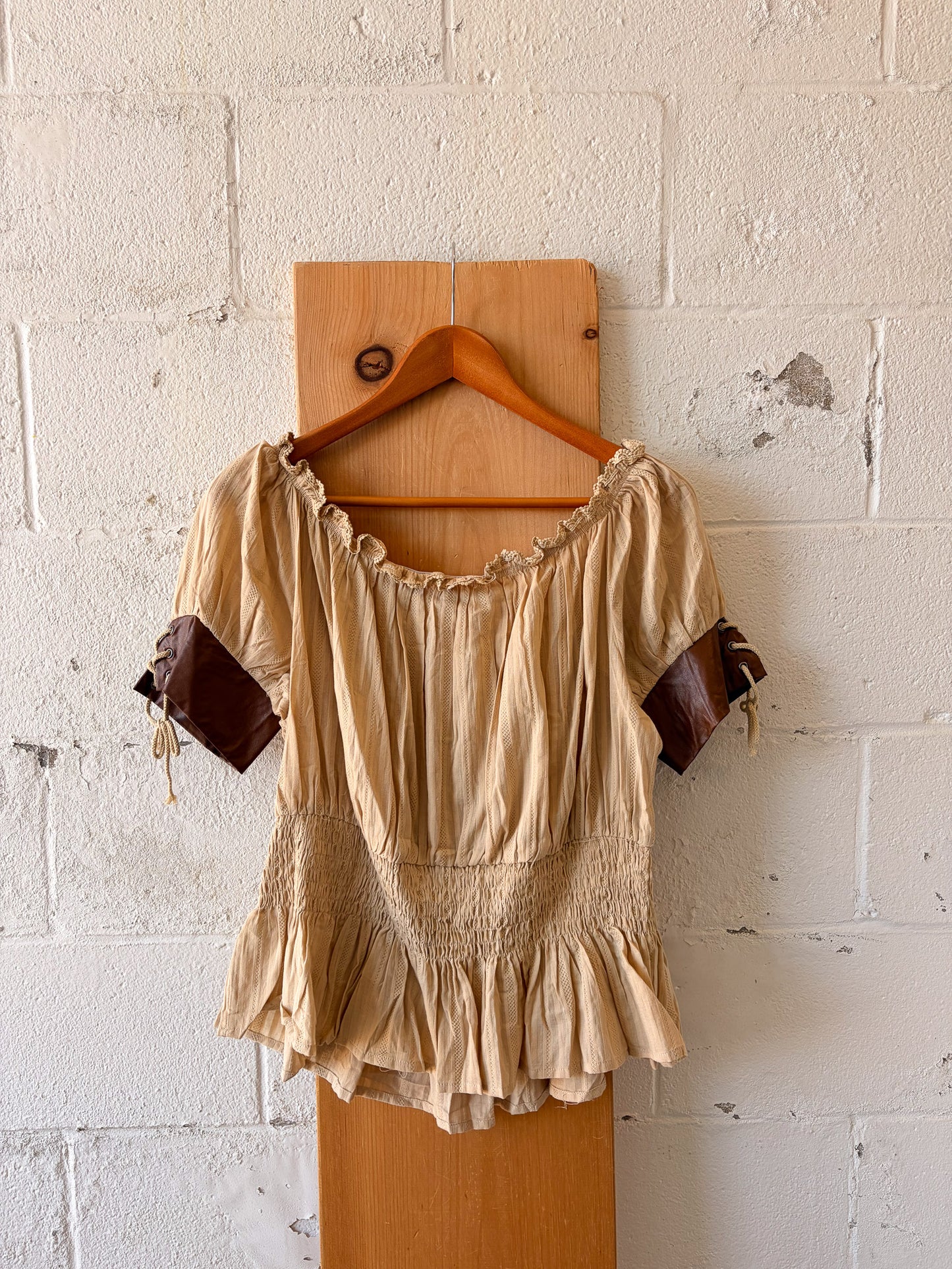 NWT Lace Up Renaissance Blouse : XL