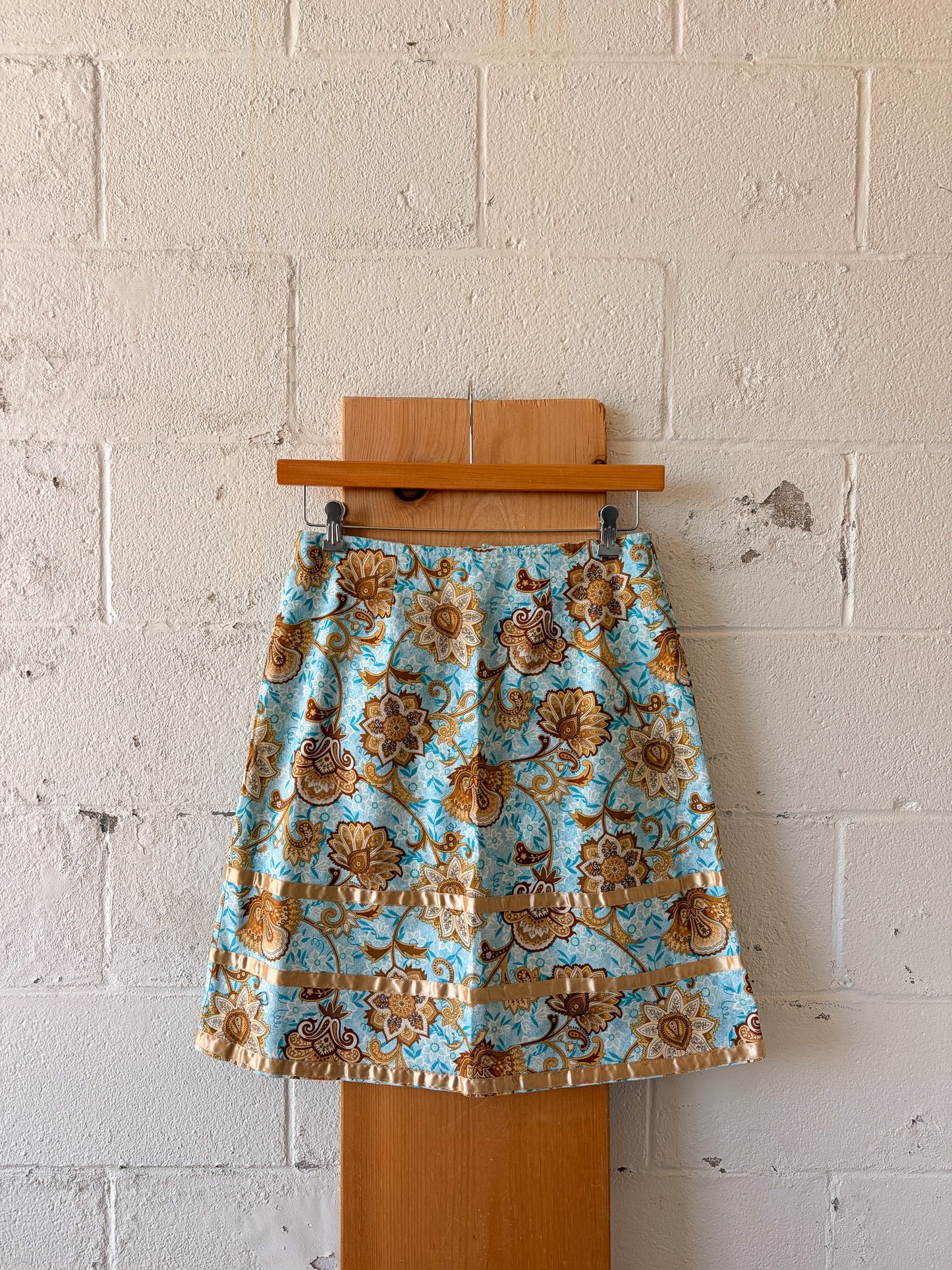Handmade Floral Skirt : 30"W
