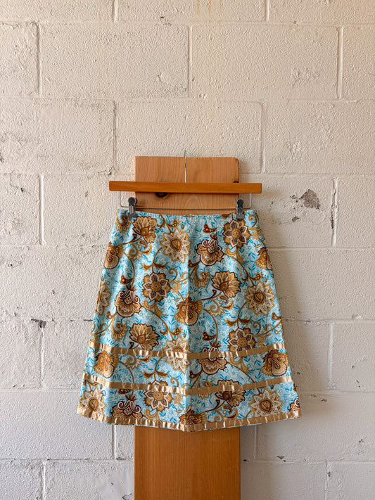 Handmade Floral Skirt : 30"W