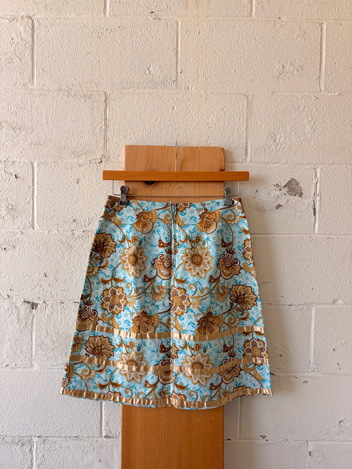Handmade Floral Skirt : 30"W