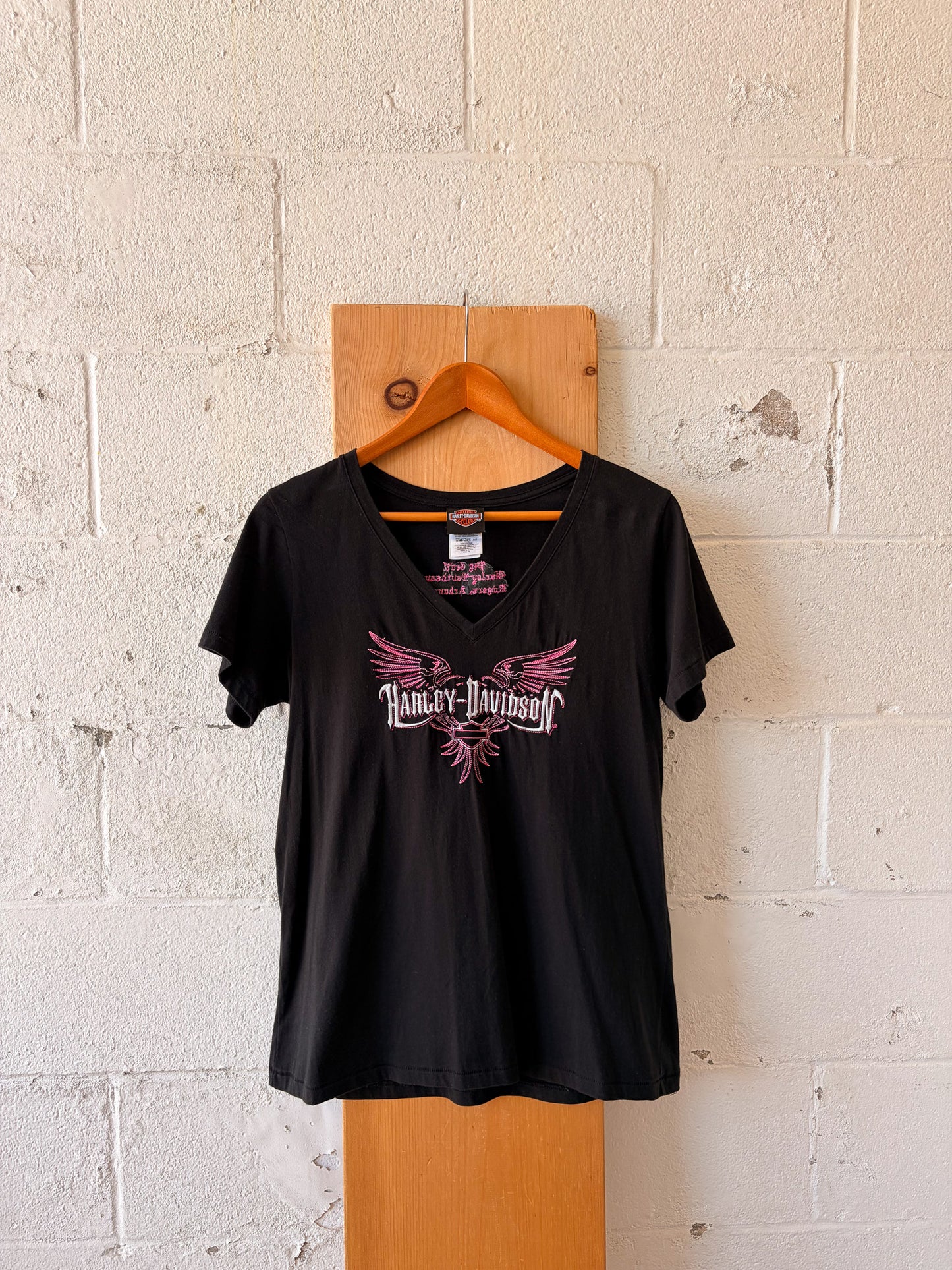 Black & Pink Harley Tee : XL