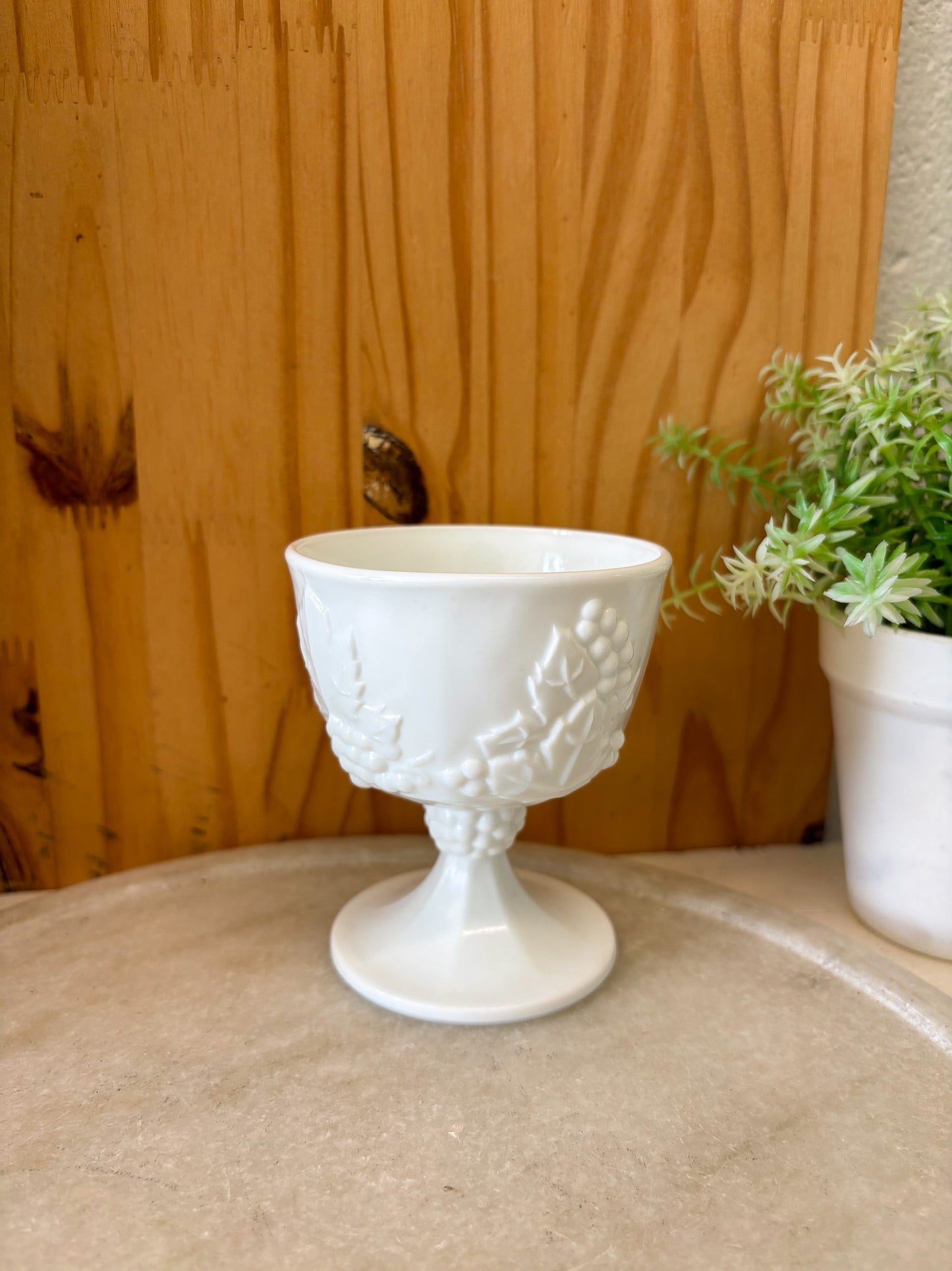 Vtg White Milk Glass Pedestal (Local Pick Up Only)