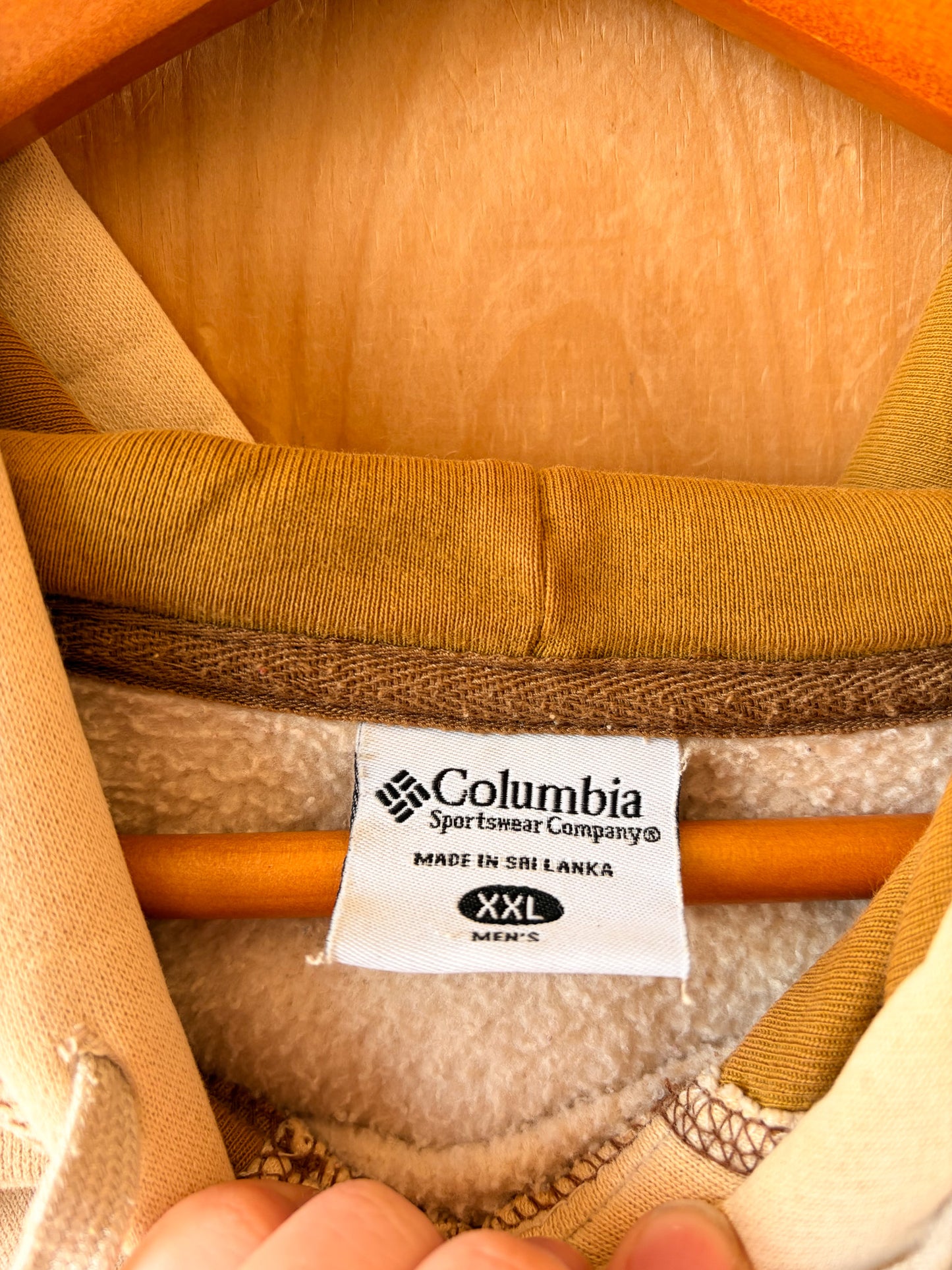 Beige Columbia Hoodie : XXL