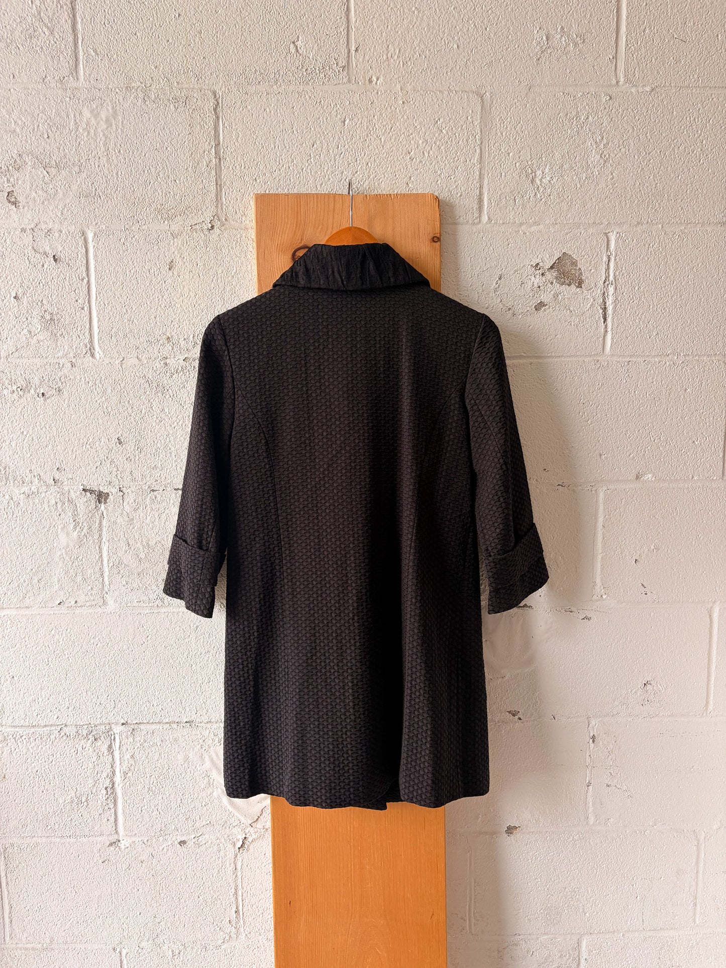 Ruffle Detailed Black Jacket : S