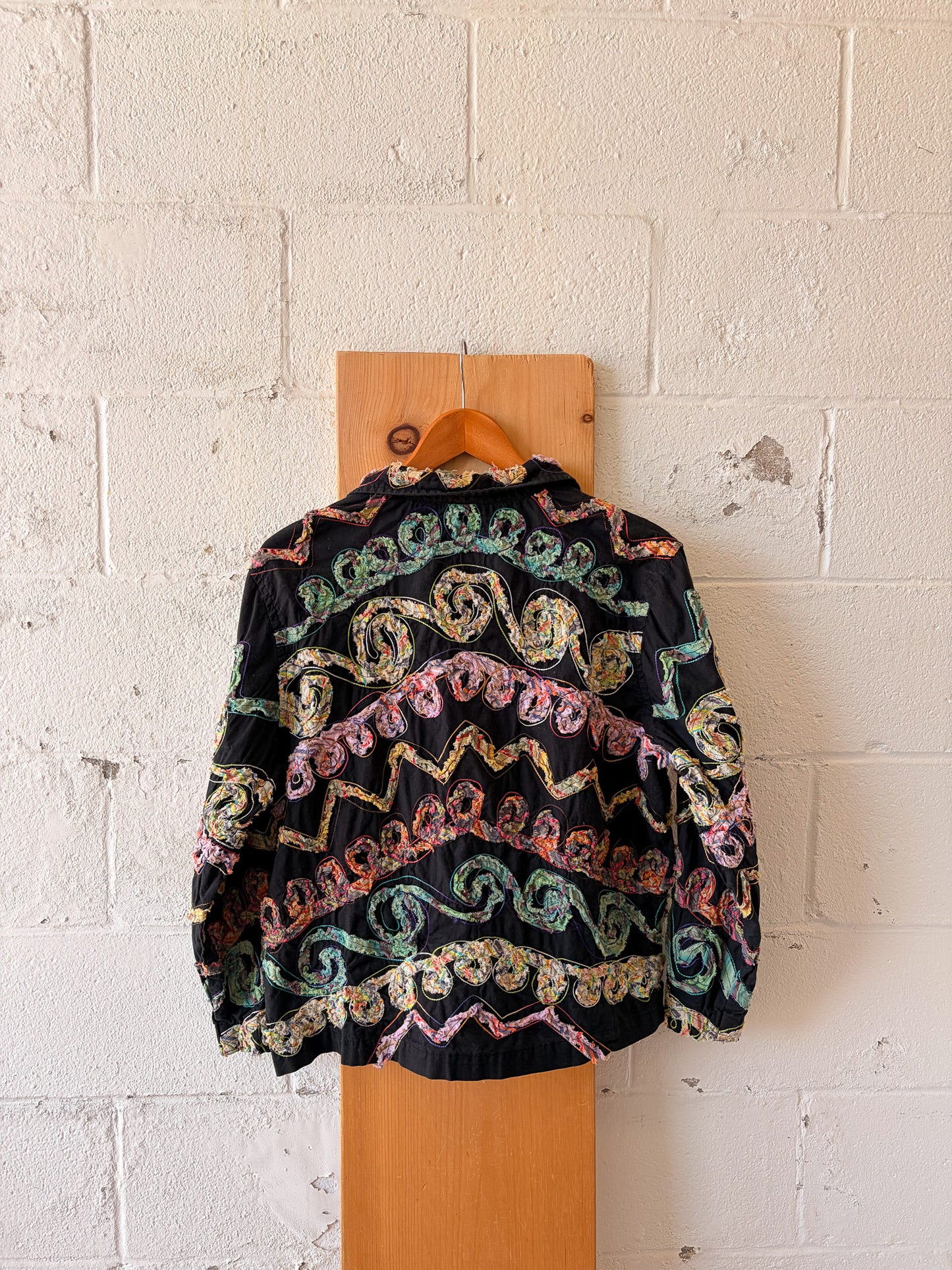 Vtg New Direction Shaggy Swirled Jacket : XL