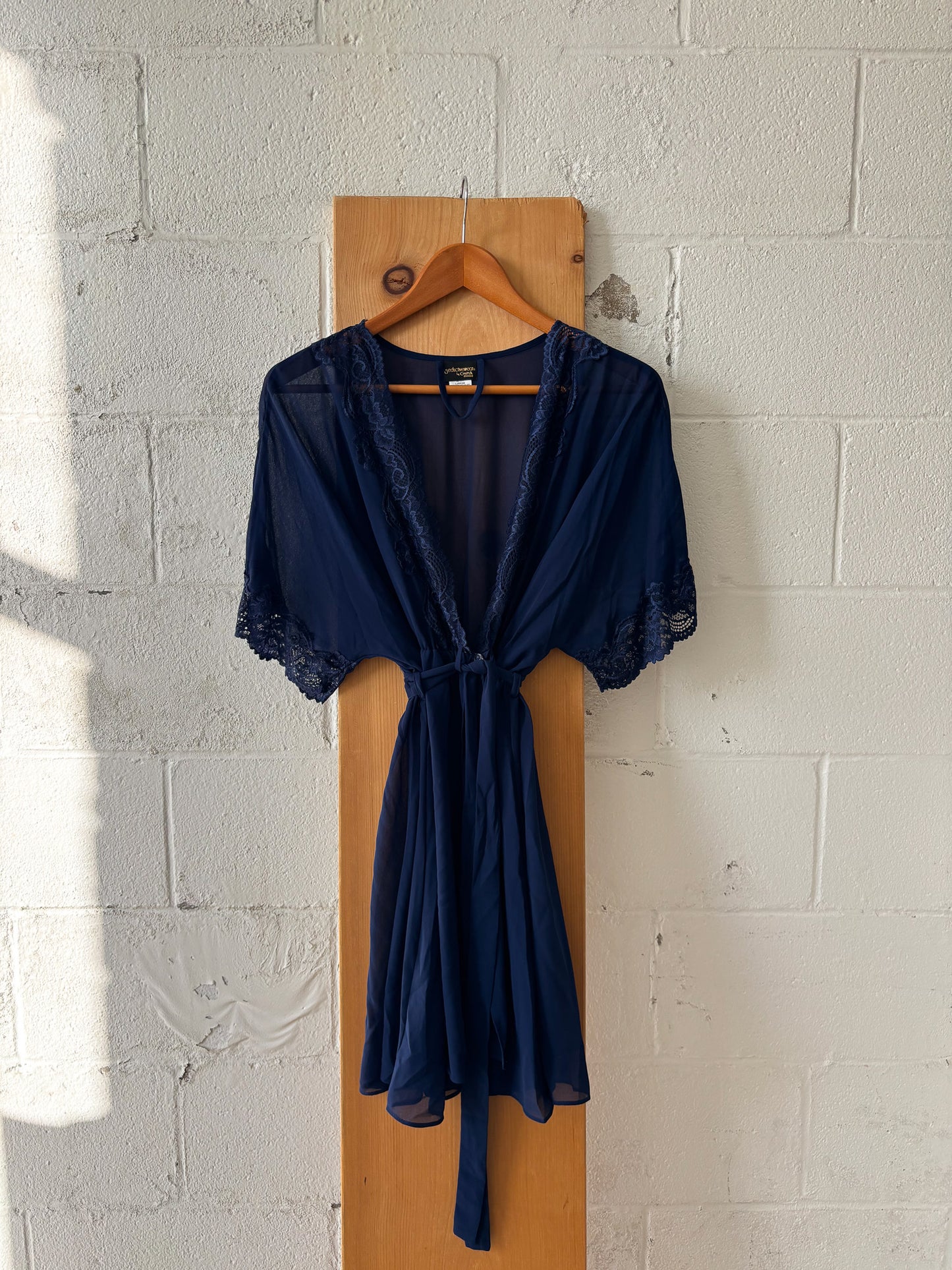 Sheer Navy Robe : L