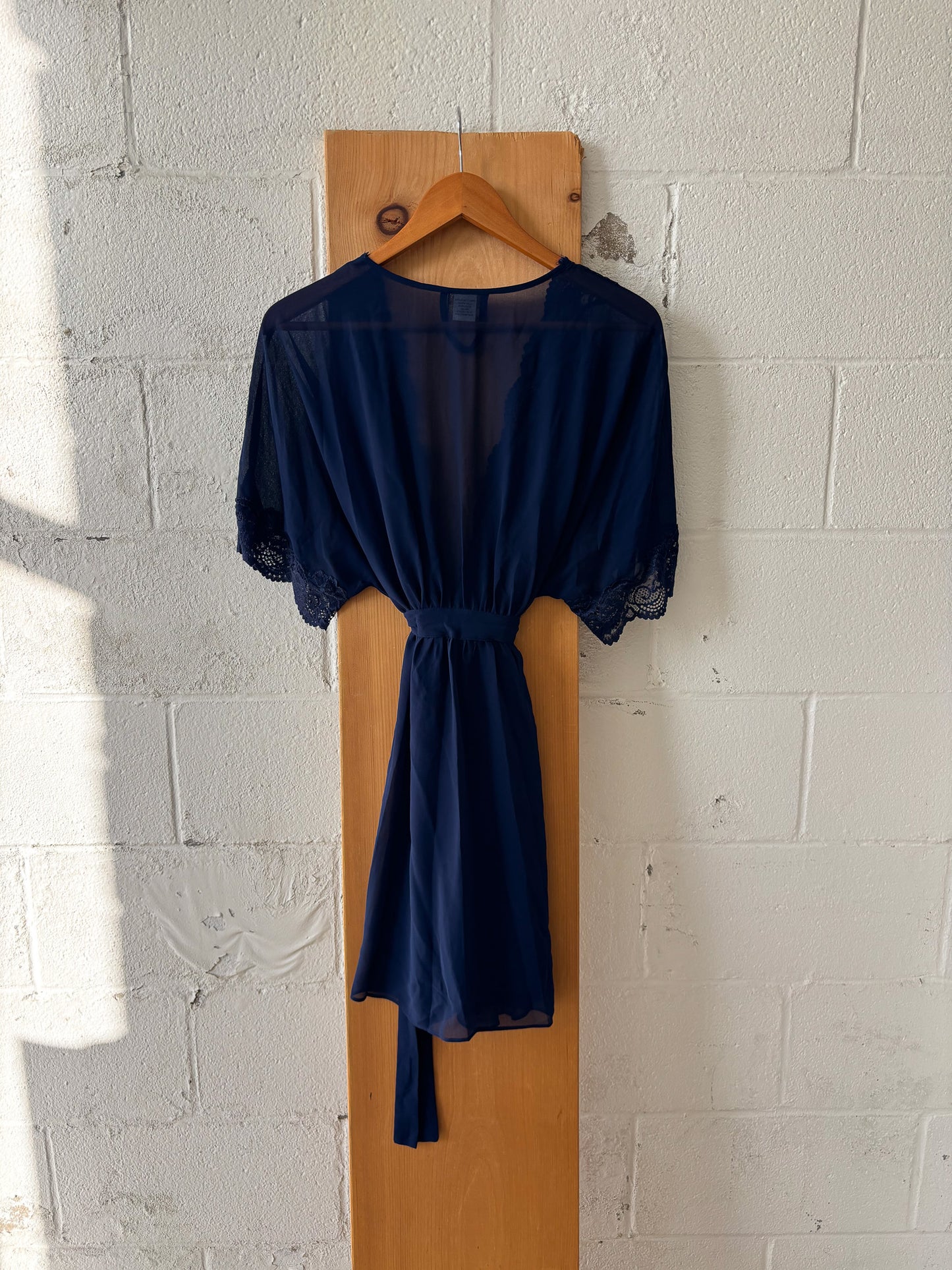 Sheer Navy Robe : L