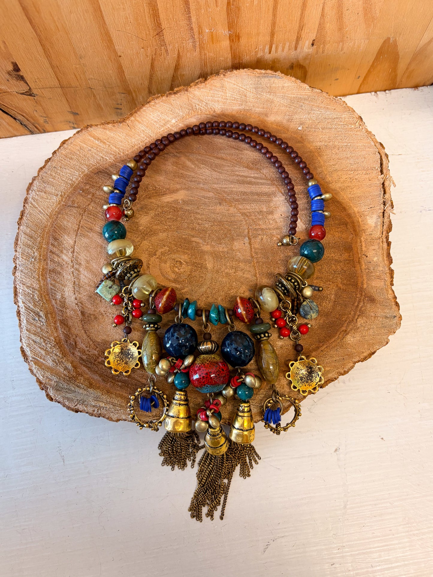 Chunky Beaded Choker Necklace