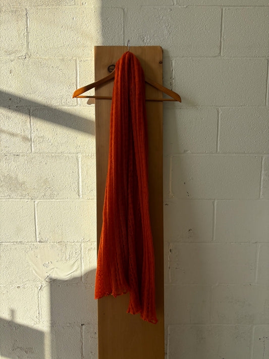Orange Fluffy Scarf