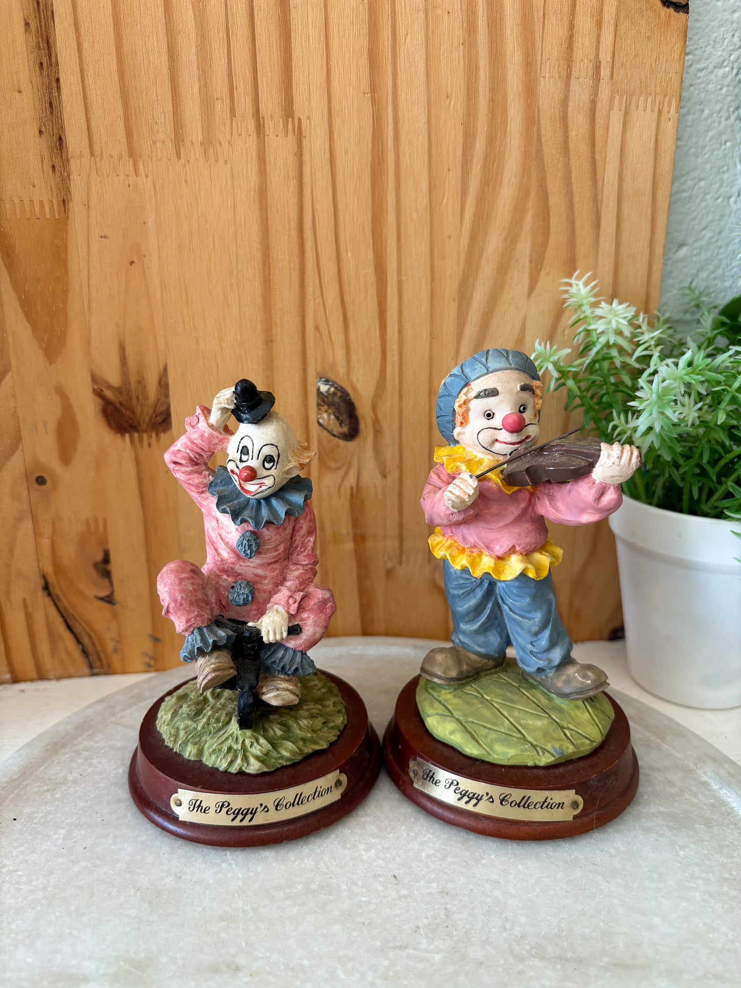 Pair of Peggy's Collection Clown Figures