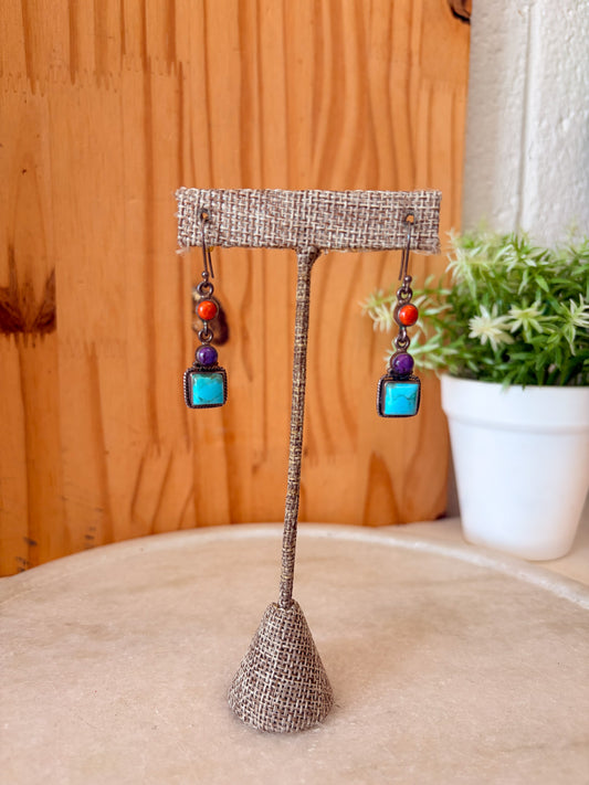 925 Turquoise Drop Earrings
