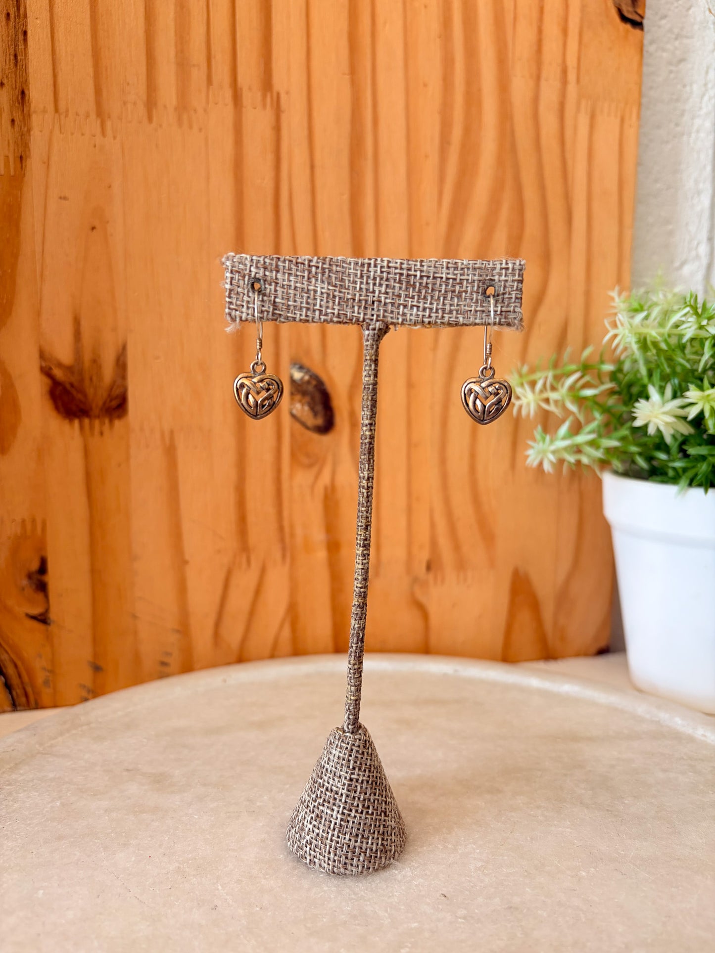 Avon 925 Lovers Knot Heart Earrings