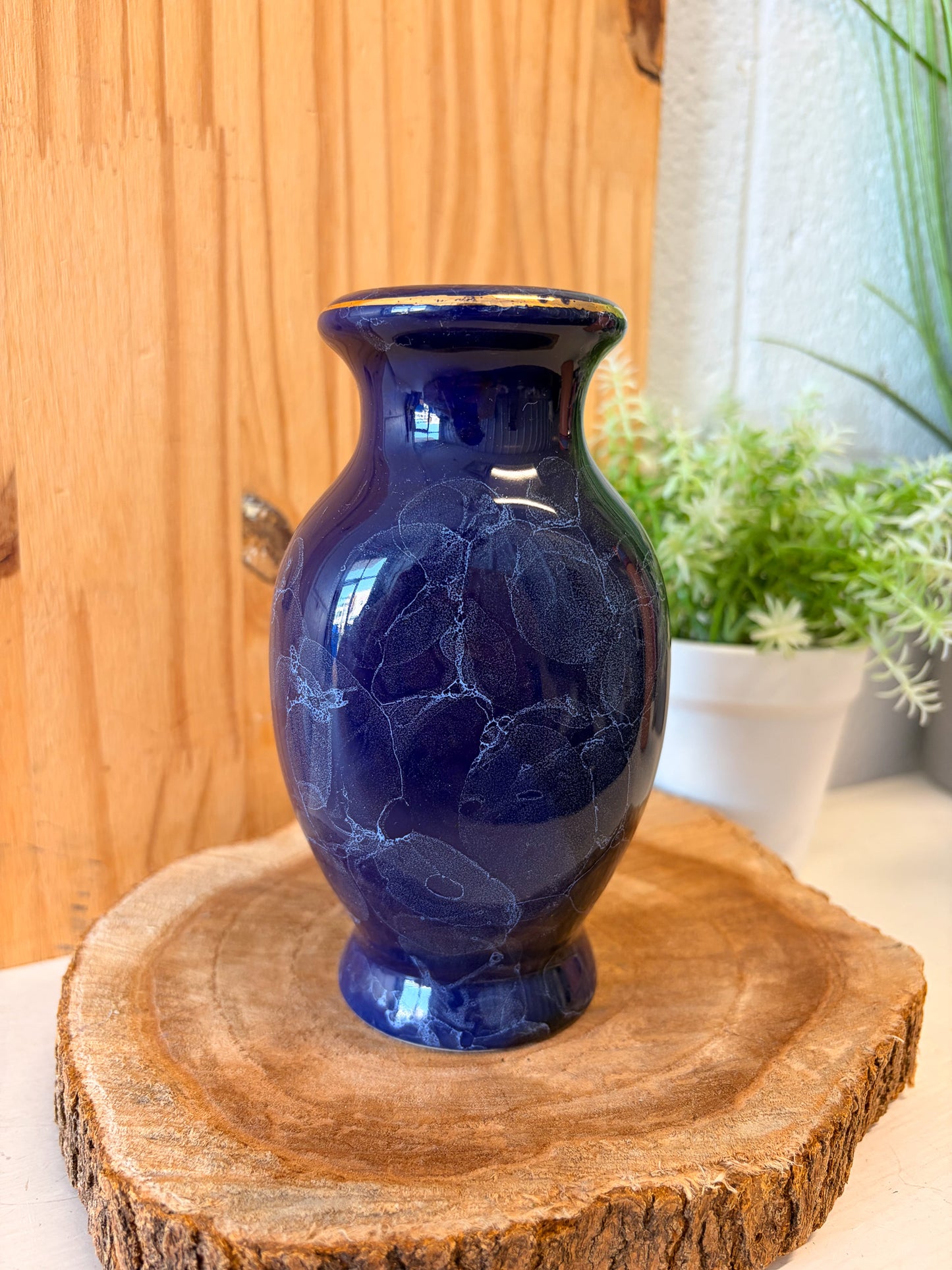 Vtg Cobalt Blue Cameo Vase (Local Pick Up Only)