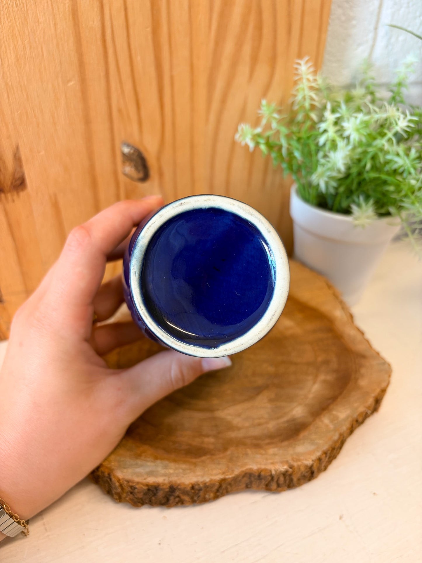 Vtg Cobalt Blue Cameo Vase (Local Pick Up Only)