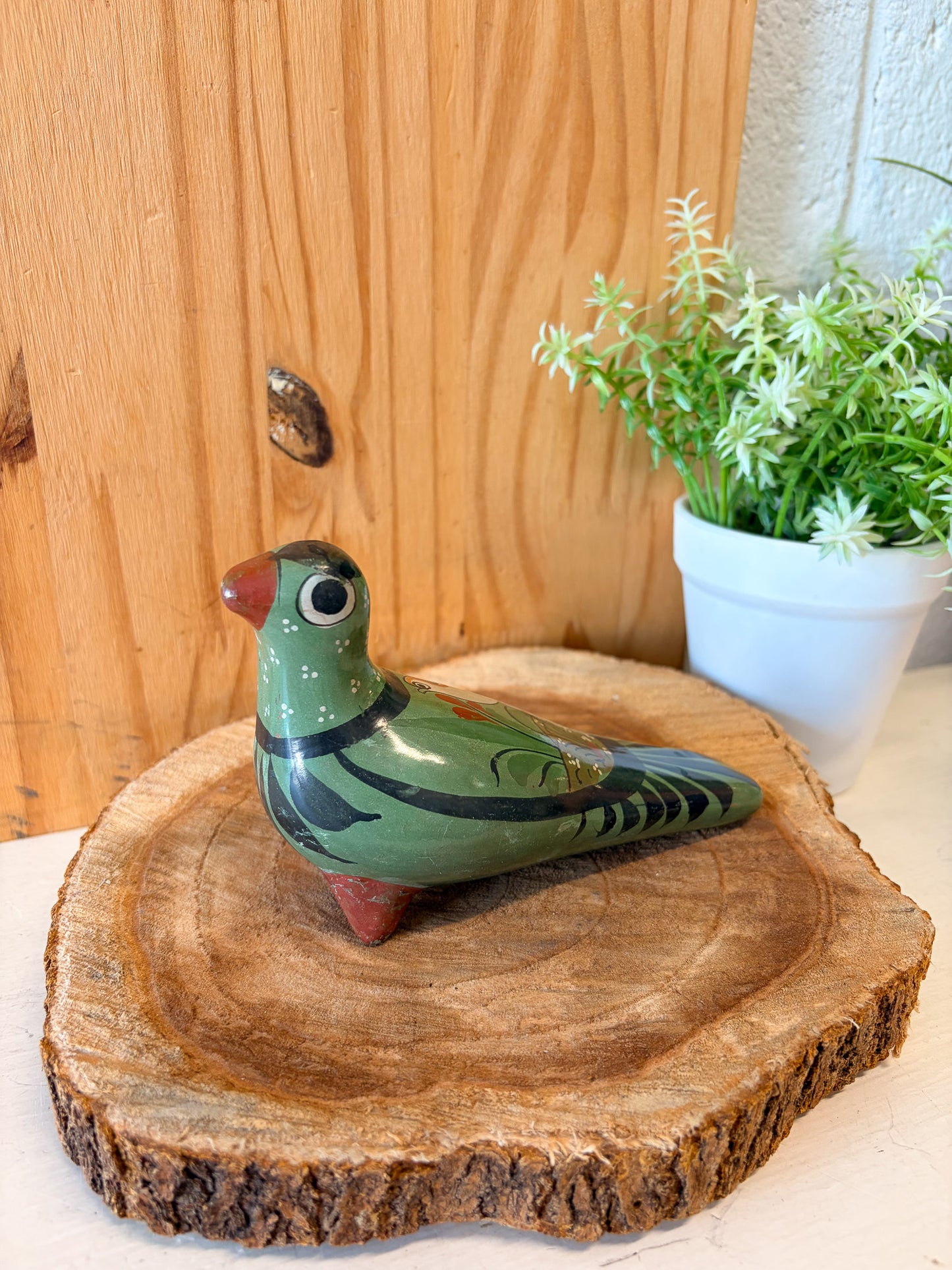 Vtg Tonala Mexican Folk Art Painted Bird (Local Pick Up Only)