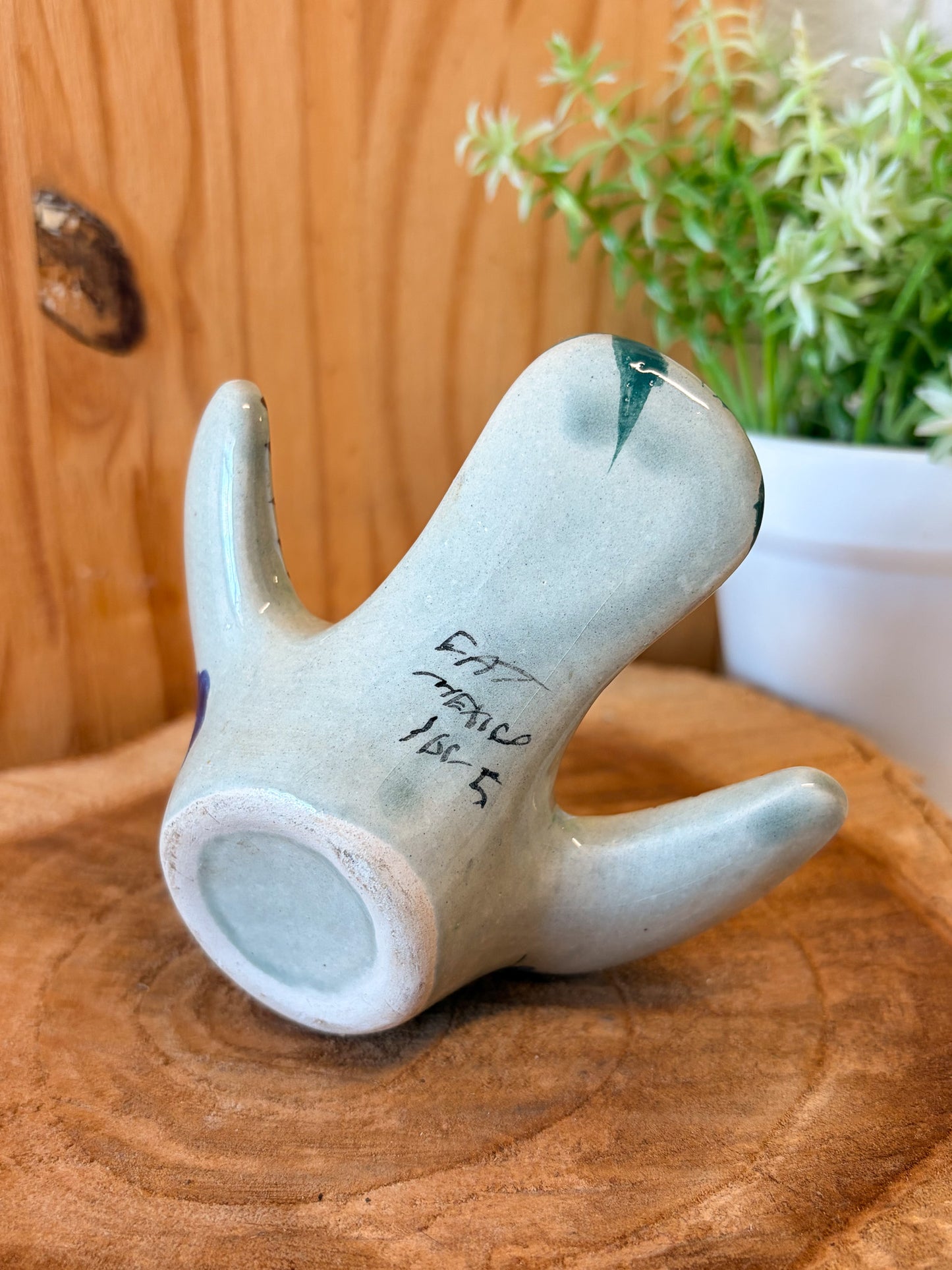 Vtg Tonala Mexican Pottery Bird Candle Holder (Local Pick Up Only)