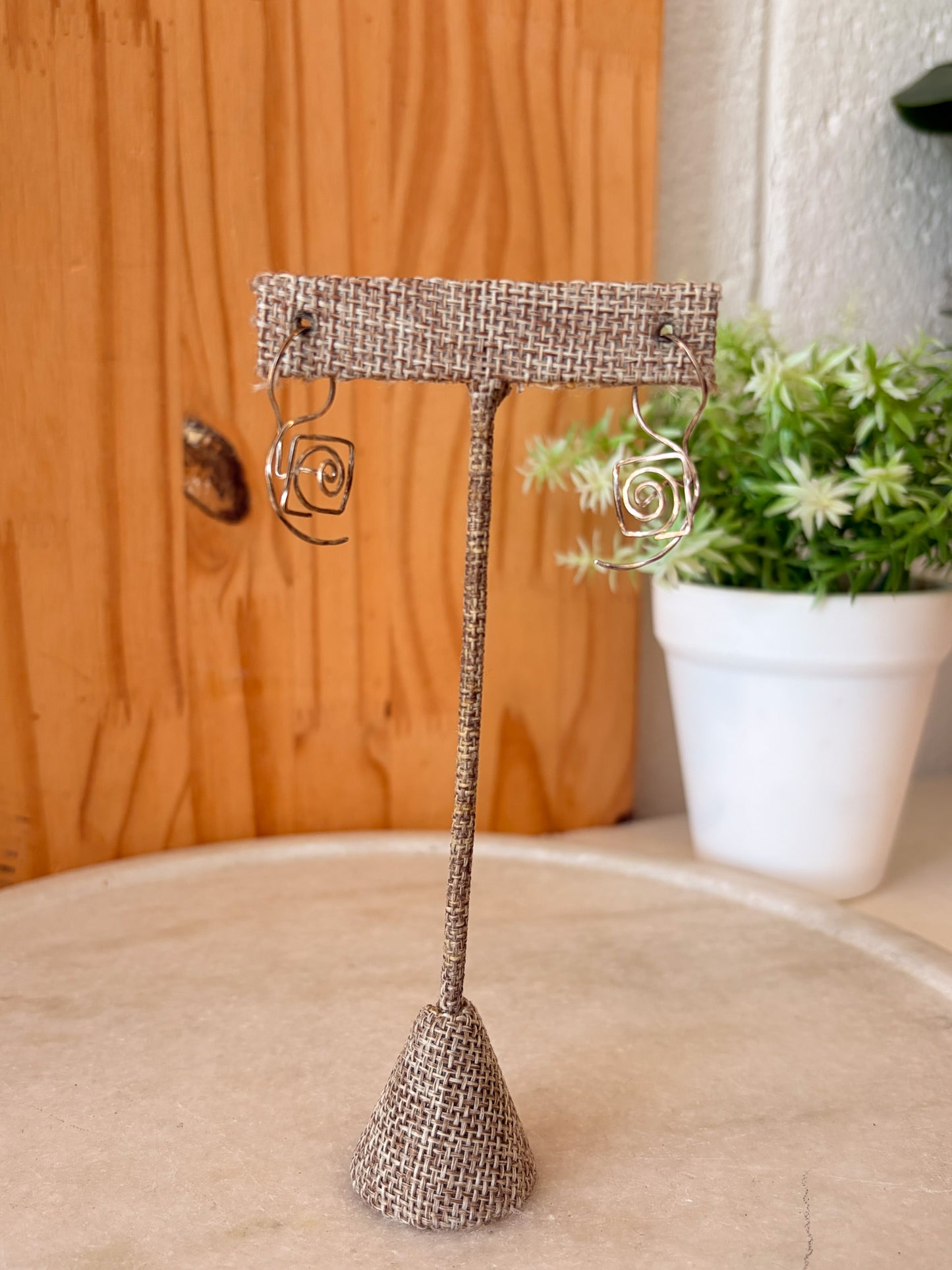 Coiled Swirl No-Back Earrings