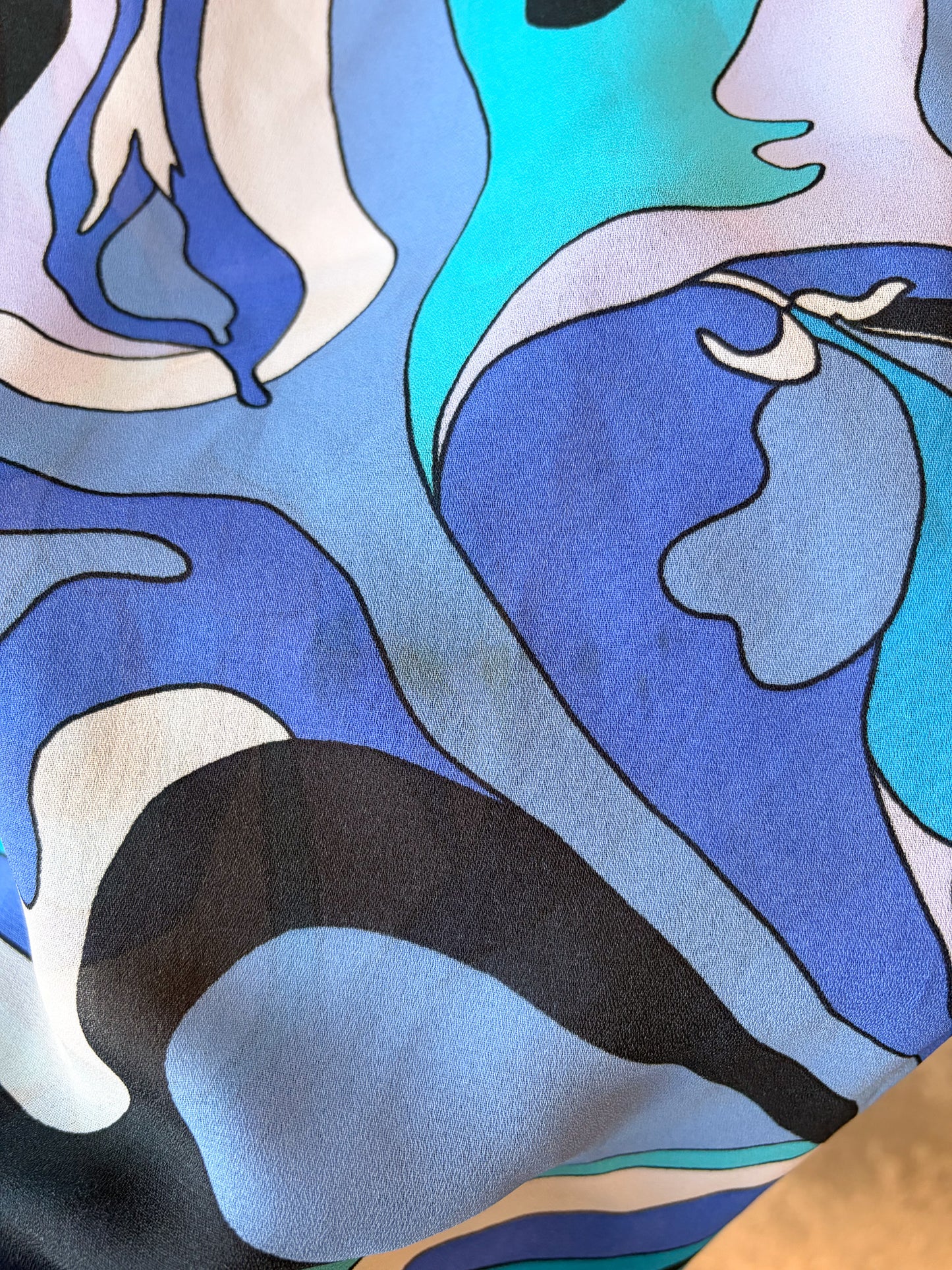 Blue Patterned Wrap : OS