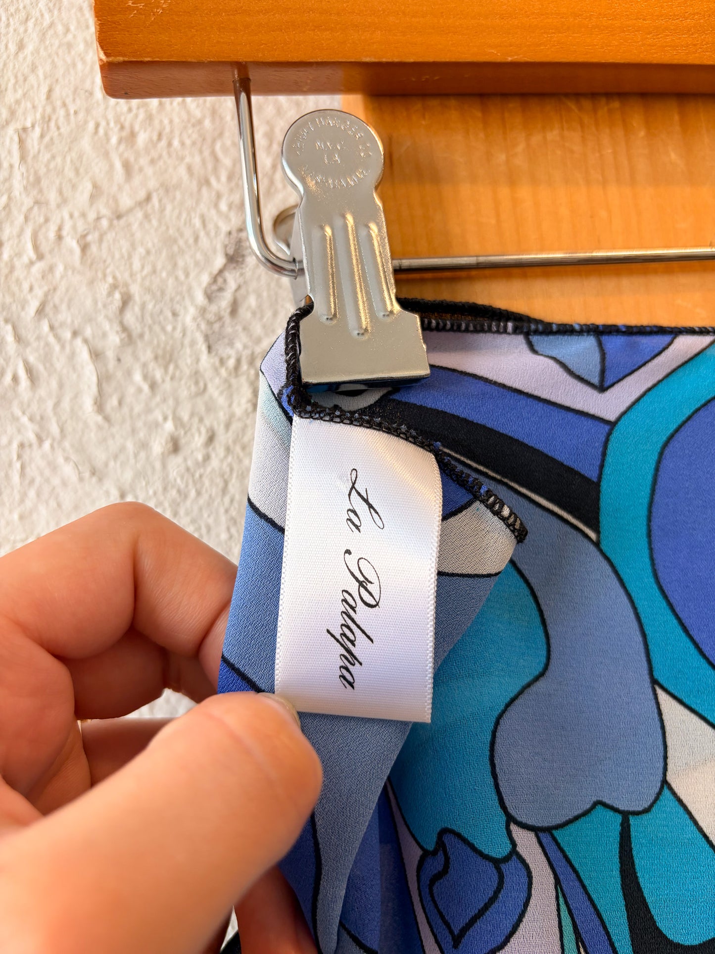 Blue Patterned Wrap : OS
