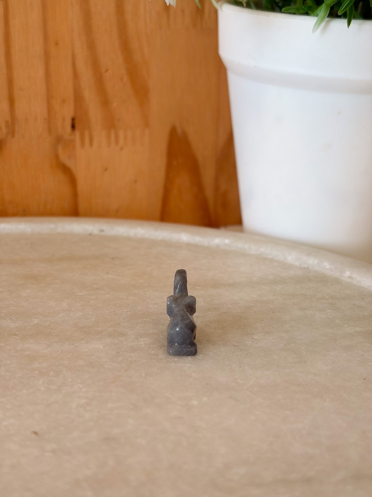 Teeny Tiny Stone Elephant Figure