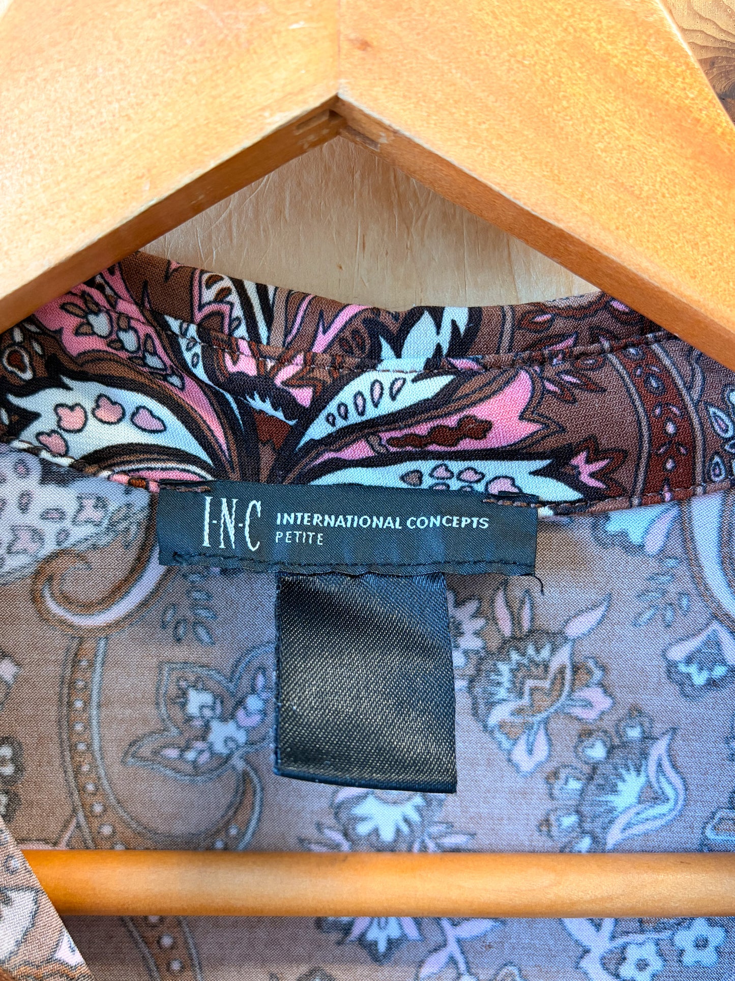 Y2K Brown & Pink Paisley Top : S/M