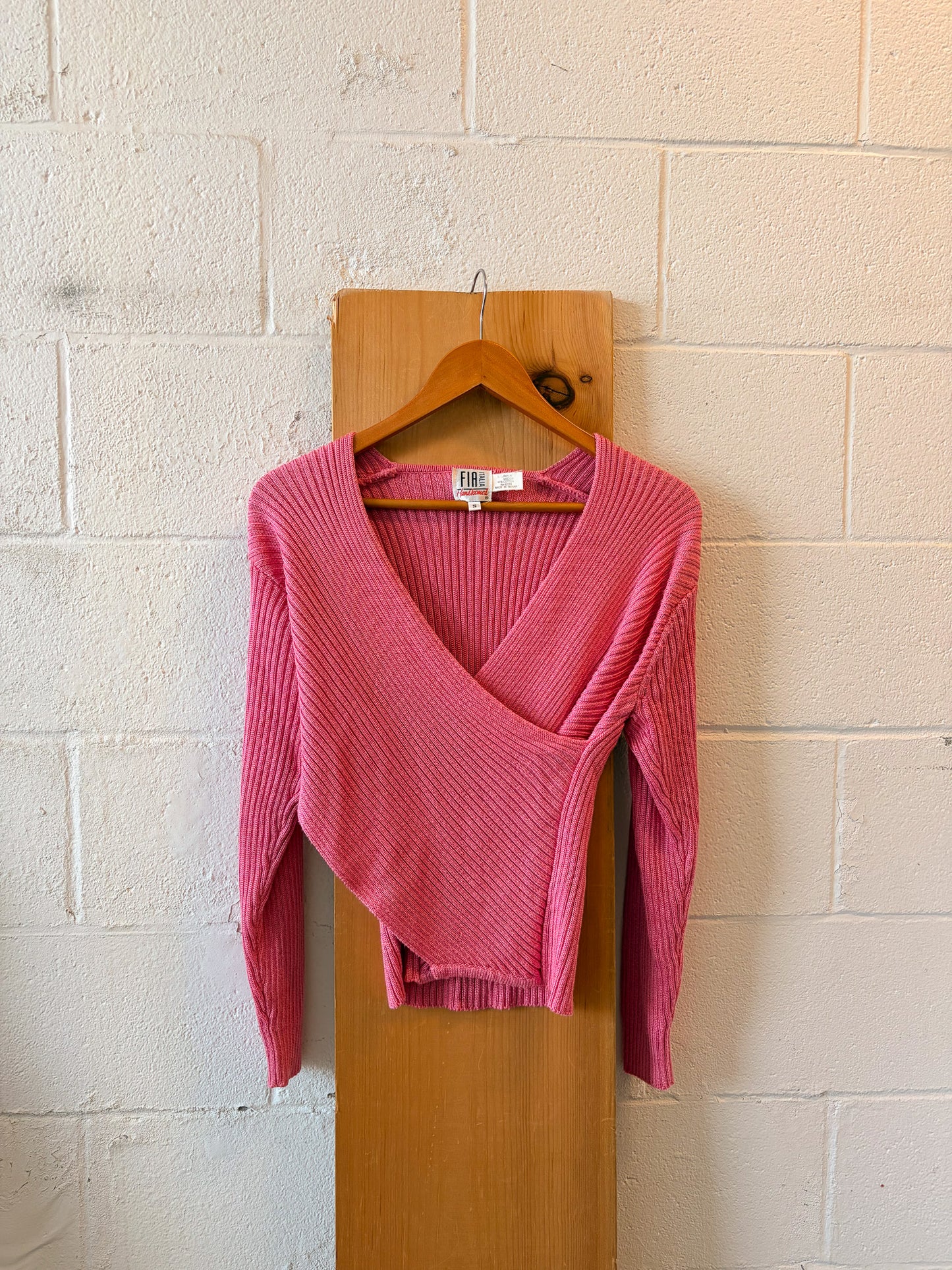 Hand Loomed Italian Pink Sweater : S