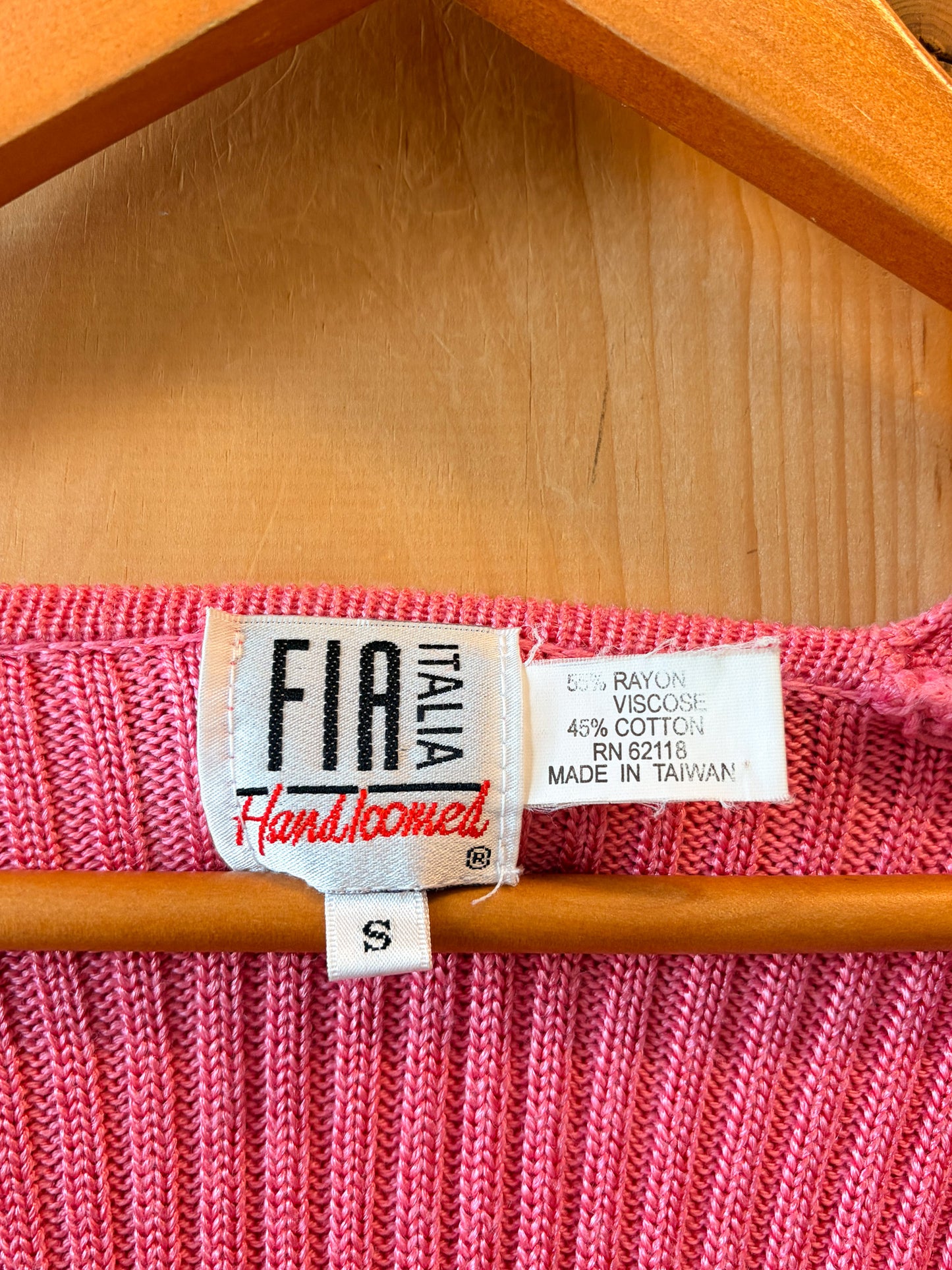 Hand Loomed Italian Pink Sweater : S
