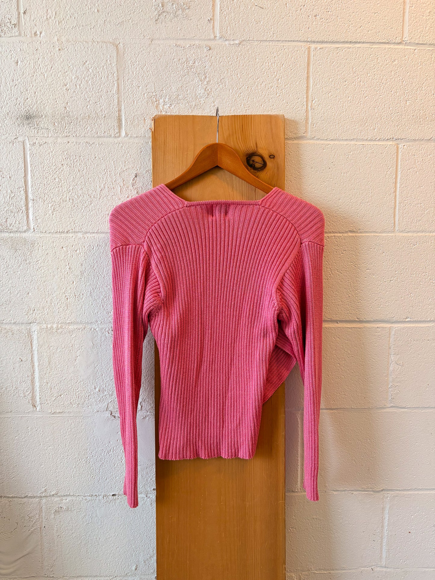 Hand Loomed Italian Pink Sweater : S
