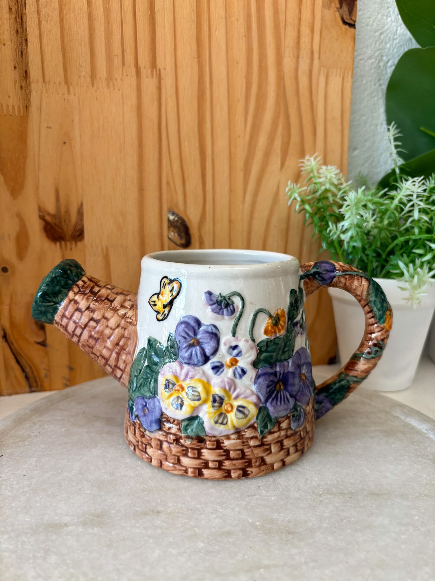 Floral Ceramic Watering Can (Local Pick Up Only)