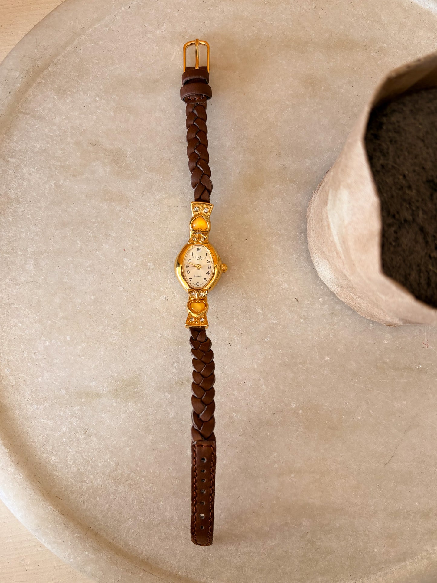 Braided Heart Detailed Watch (Untested, As Is)