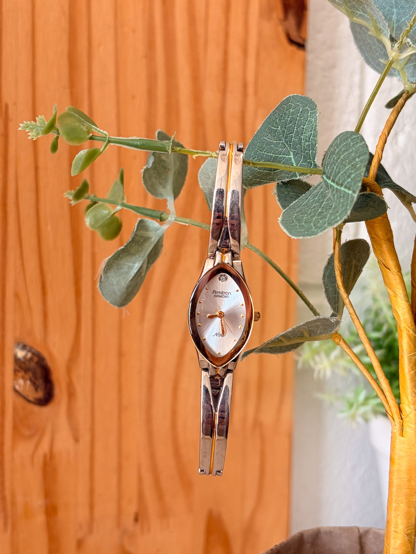 Vtg Two Tone Armitron Diamond Now Watch (Untested, As Is)