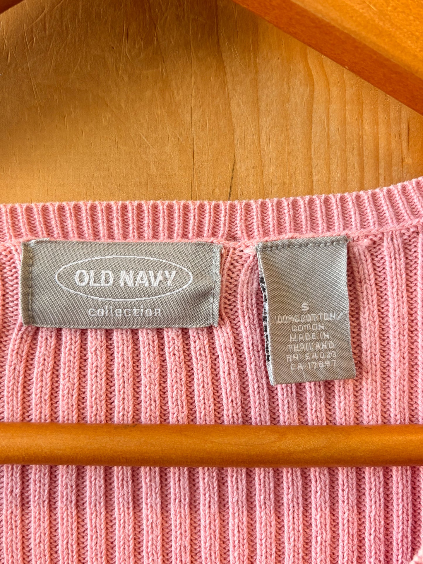 Ribbed Pink Sweater : S