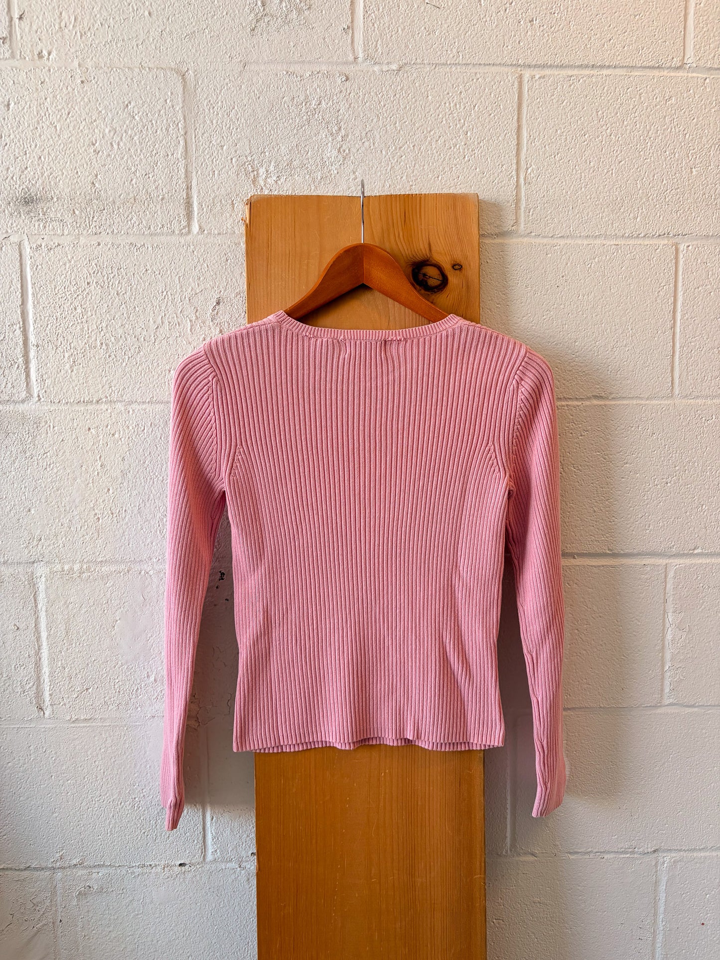 Ribbed Pink Sweater : S
