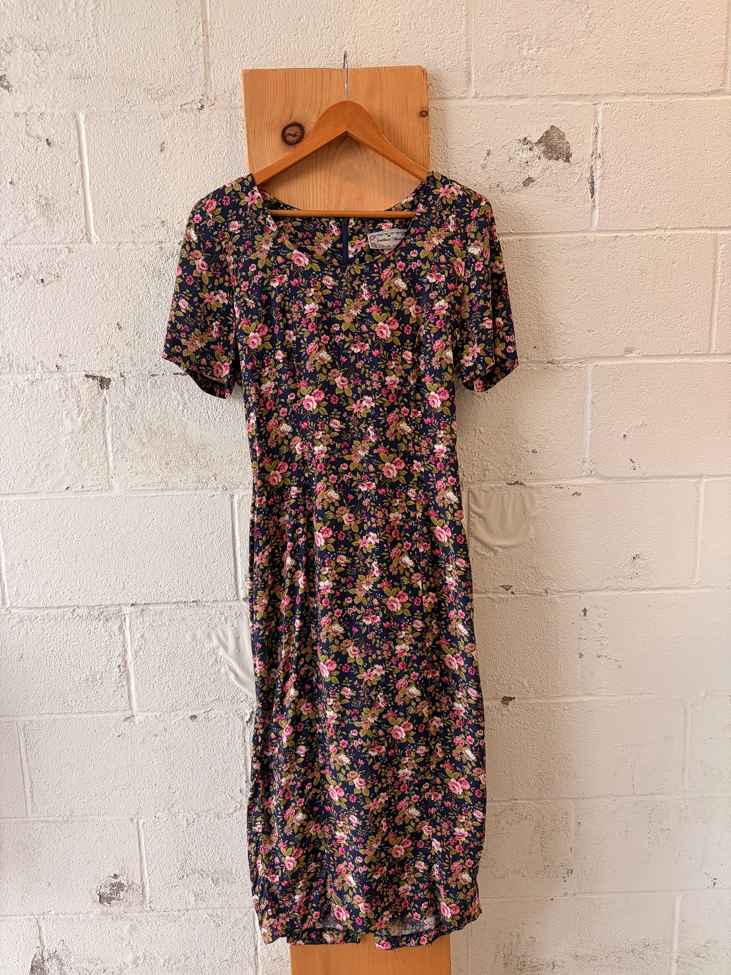 Vtg Corset Back Floral Dress : 9/10