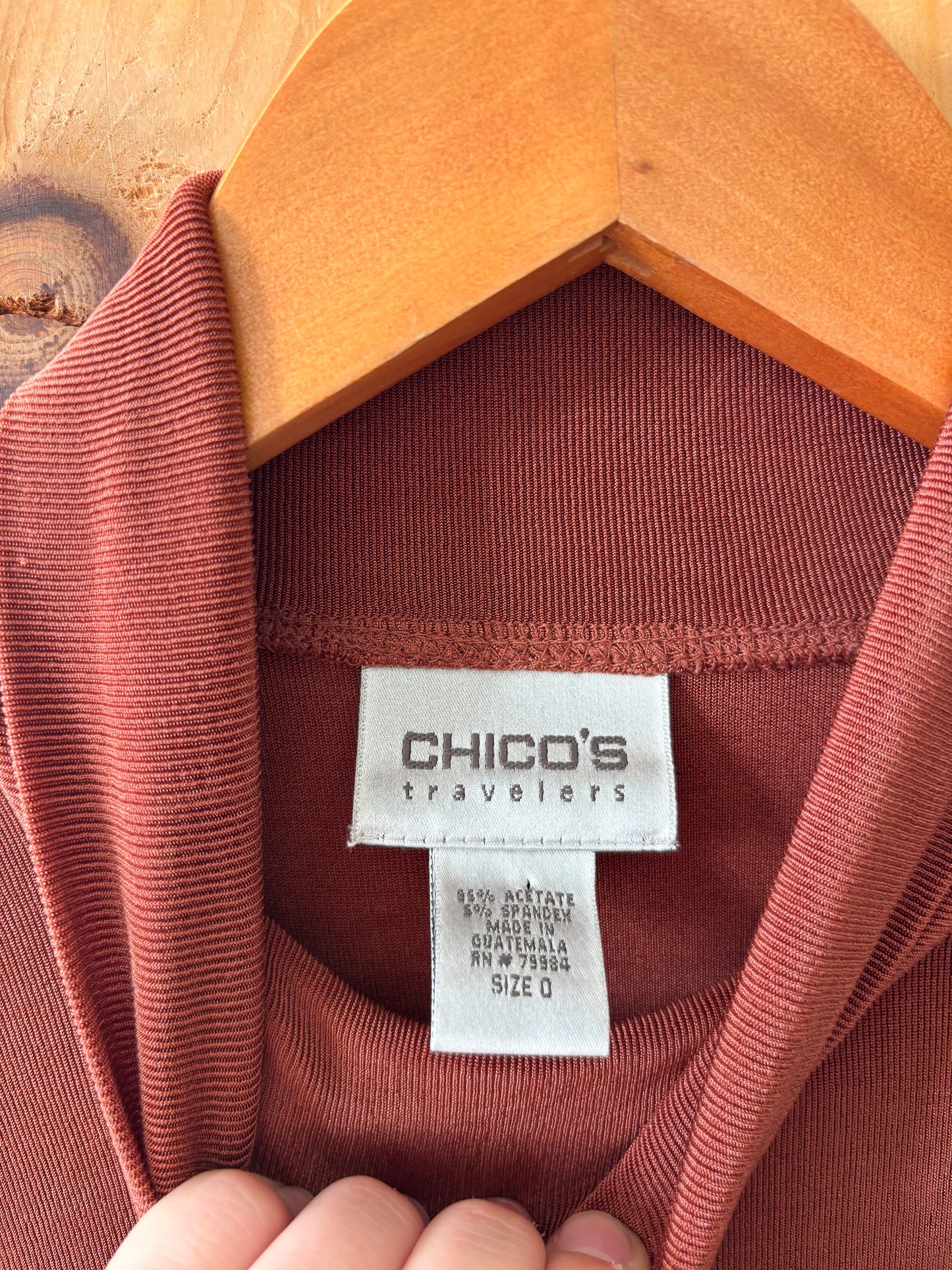 Brown Sleeveless Mock Neck : S