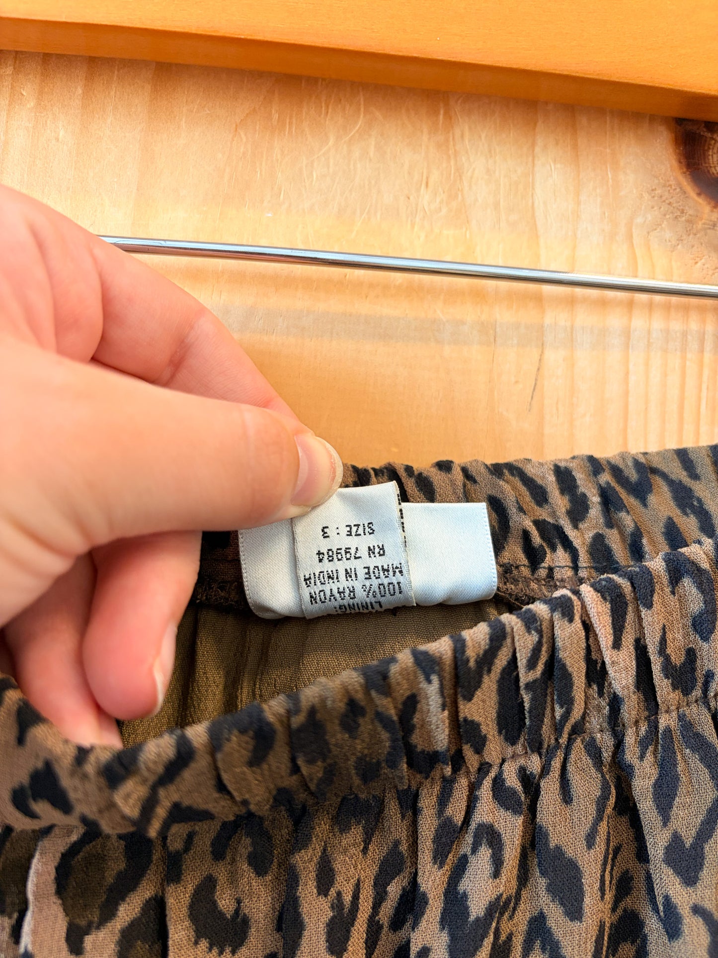 Vtg Leopard Print Skirt : XL