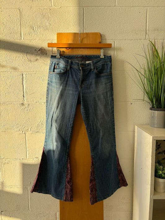 Eddie Bauer Purple Detailed Flare Jeans : 4S