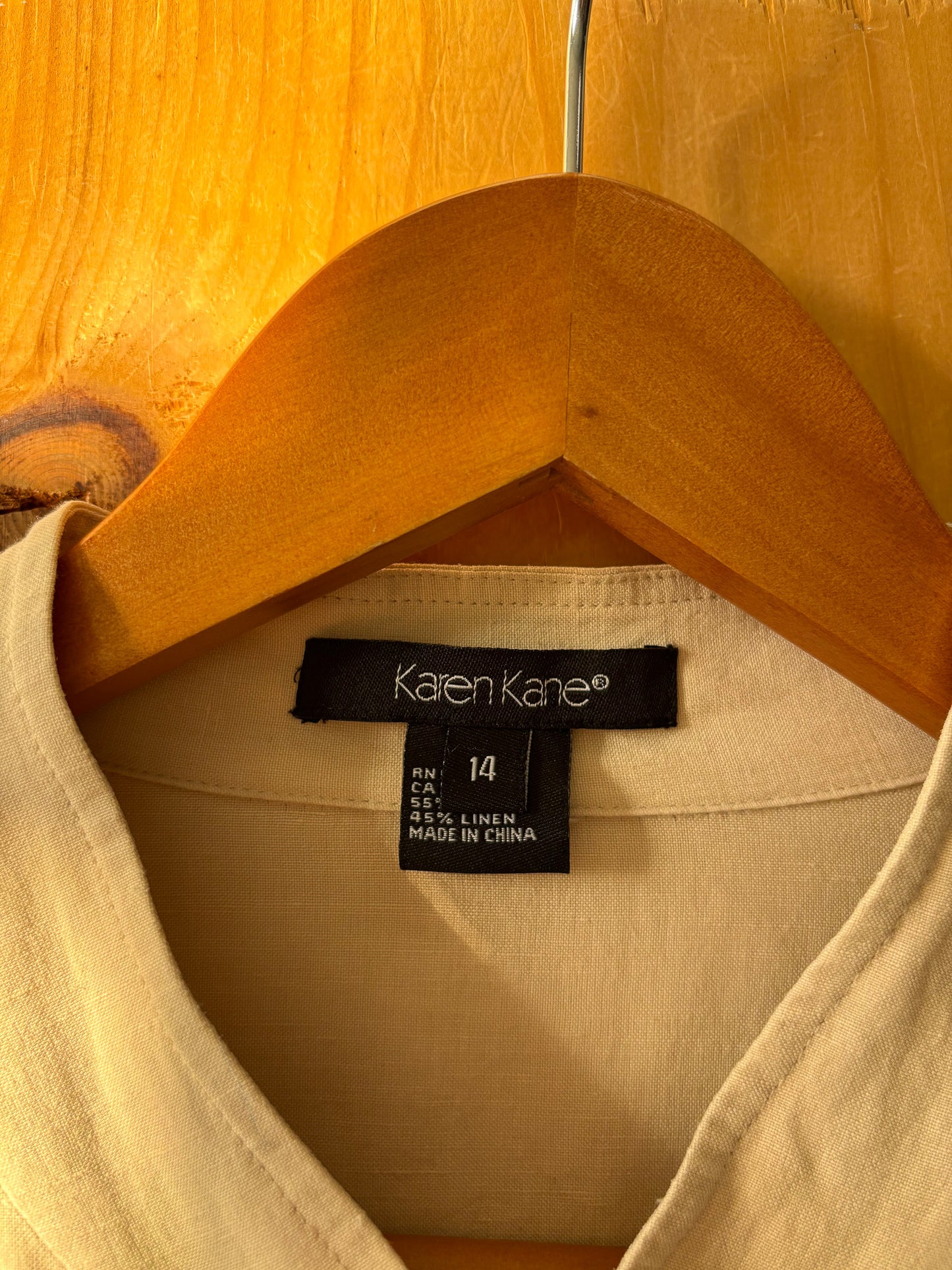 Beige Beaded Blouse : L