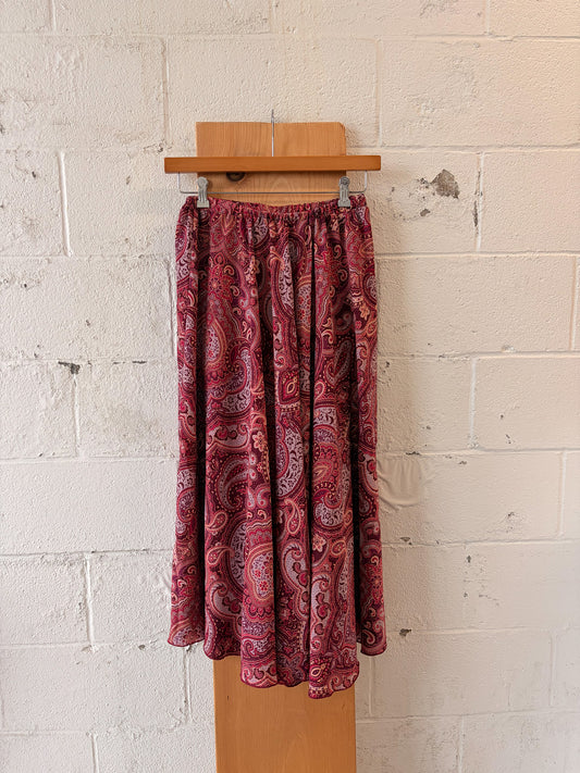 Pink Paisley Skirt : M