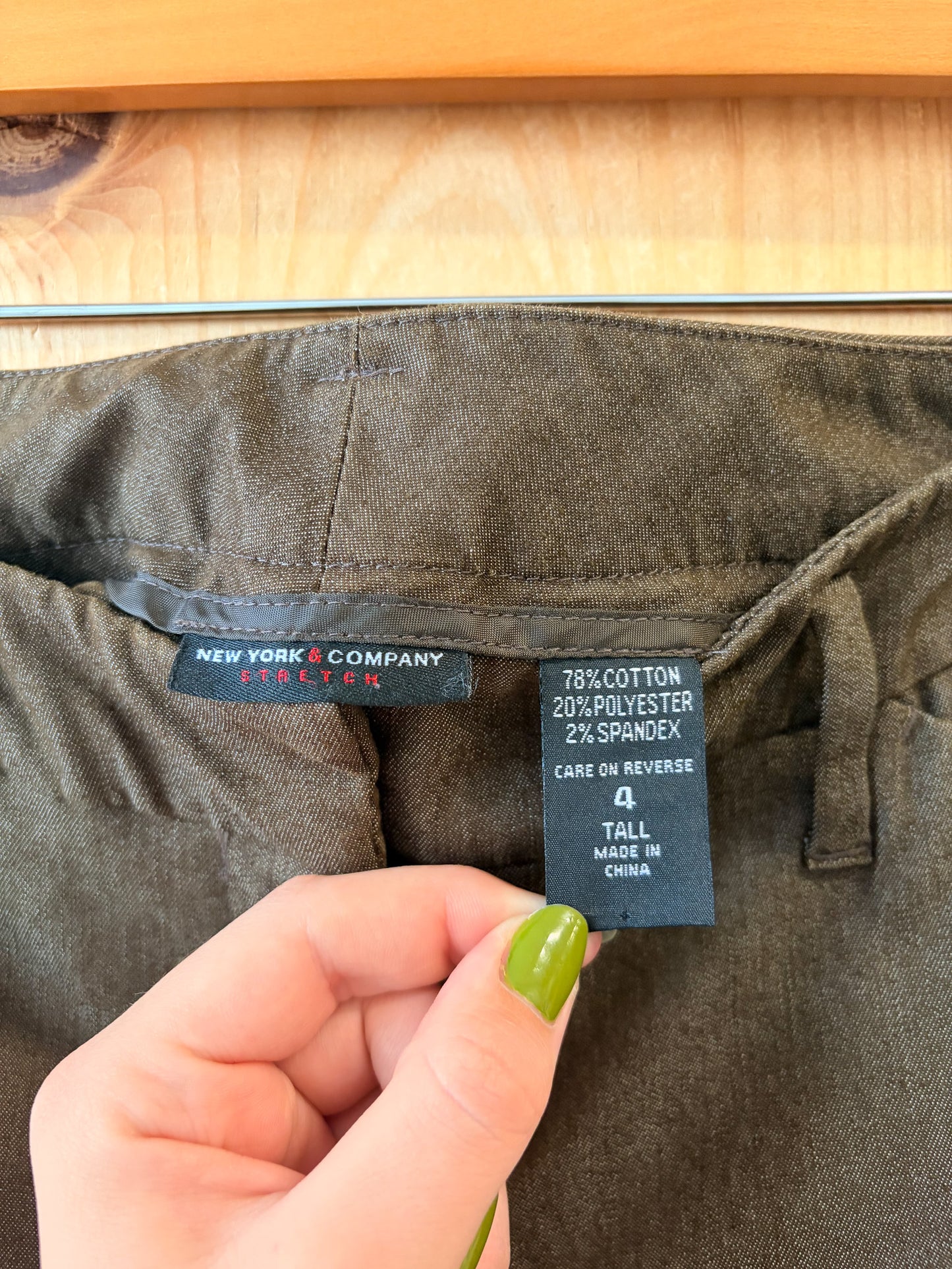 Shiny Brown Dress Pants : 4 Tall