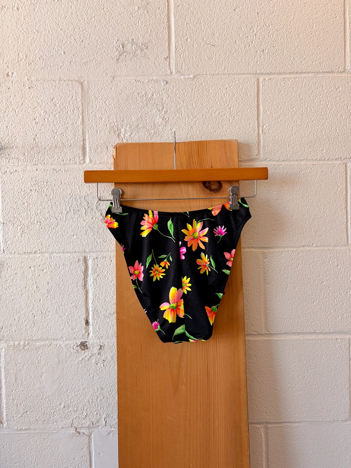 Vtg Floral Swimsuit & Wrap Skirt Set : M