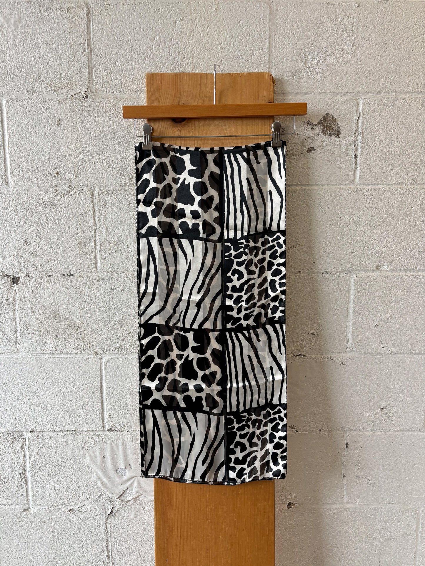 Black & White Animal Print Scarf