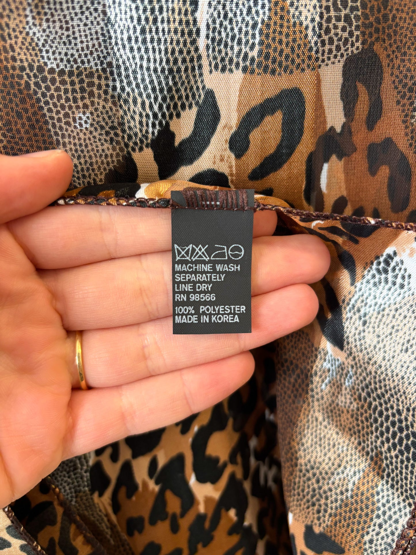 Brown Animal Print Scarf