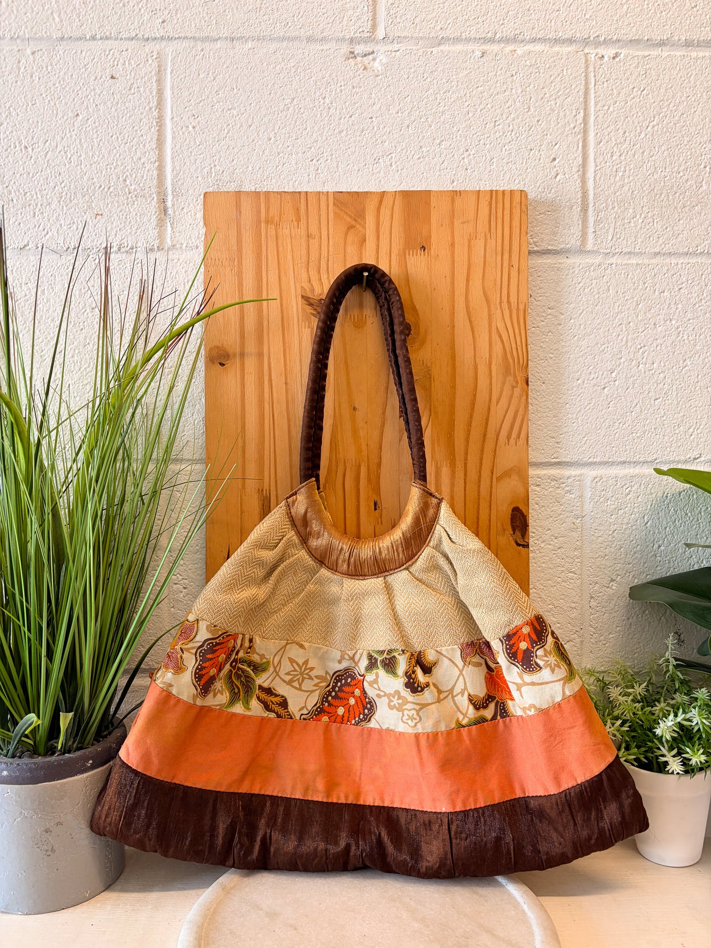 Chateau Beaded Floral Patchwork Bag