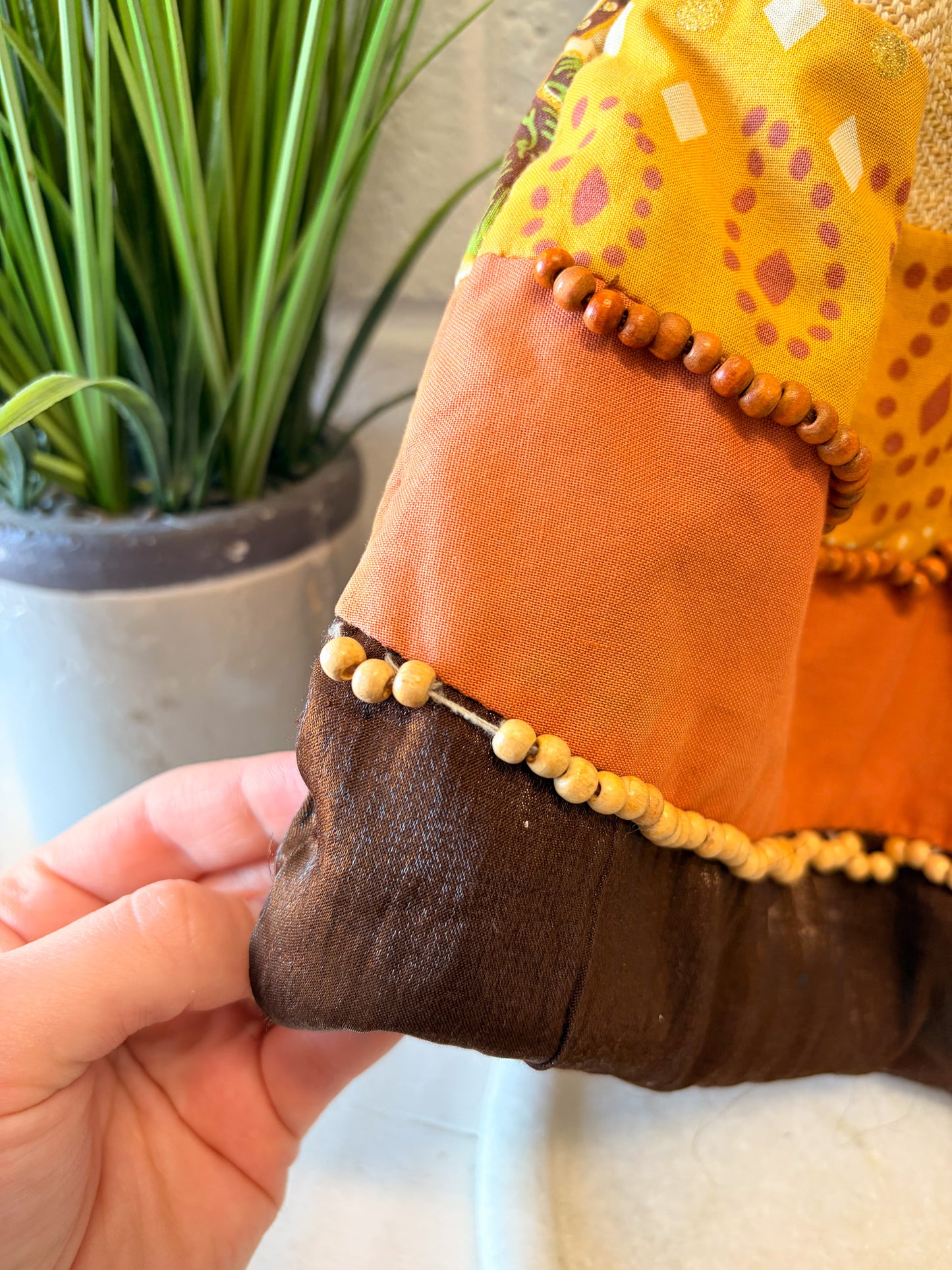 Chateau Beaded Floral Patchwork Bag