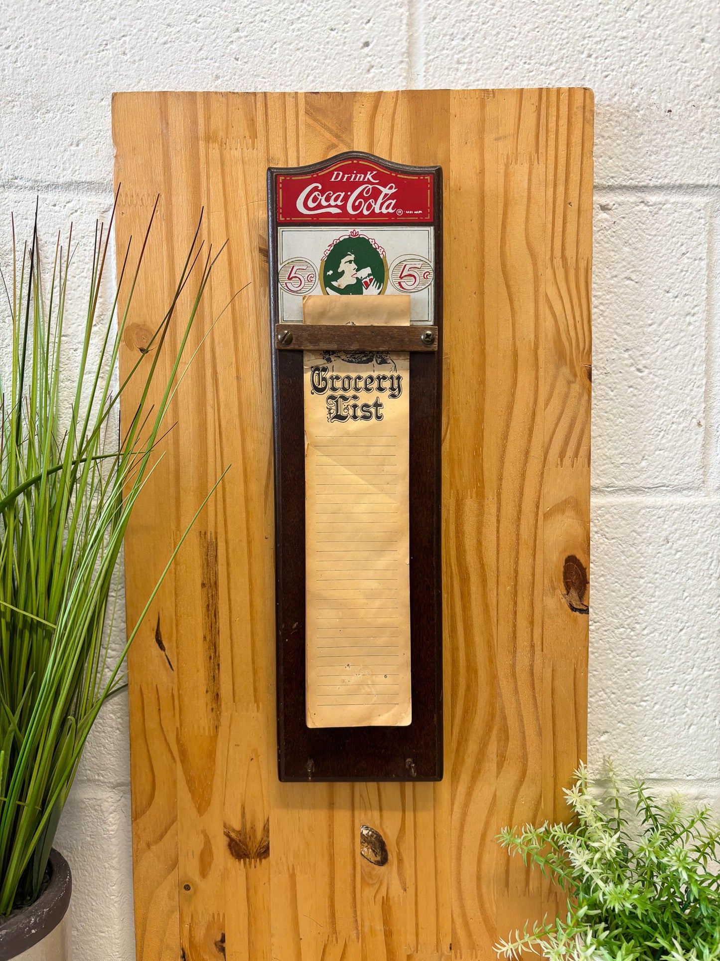 Vtg Coca Cola Hanging Memo Board (Local Pick Up Only)