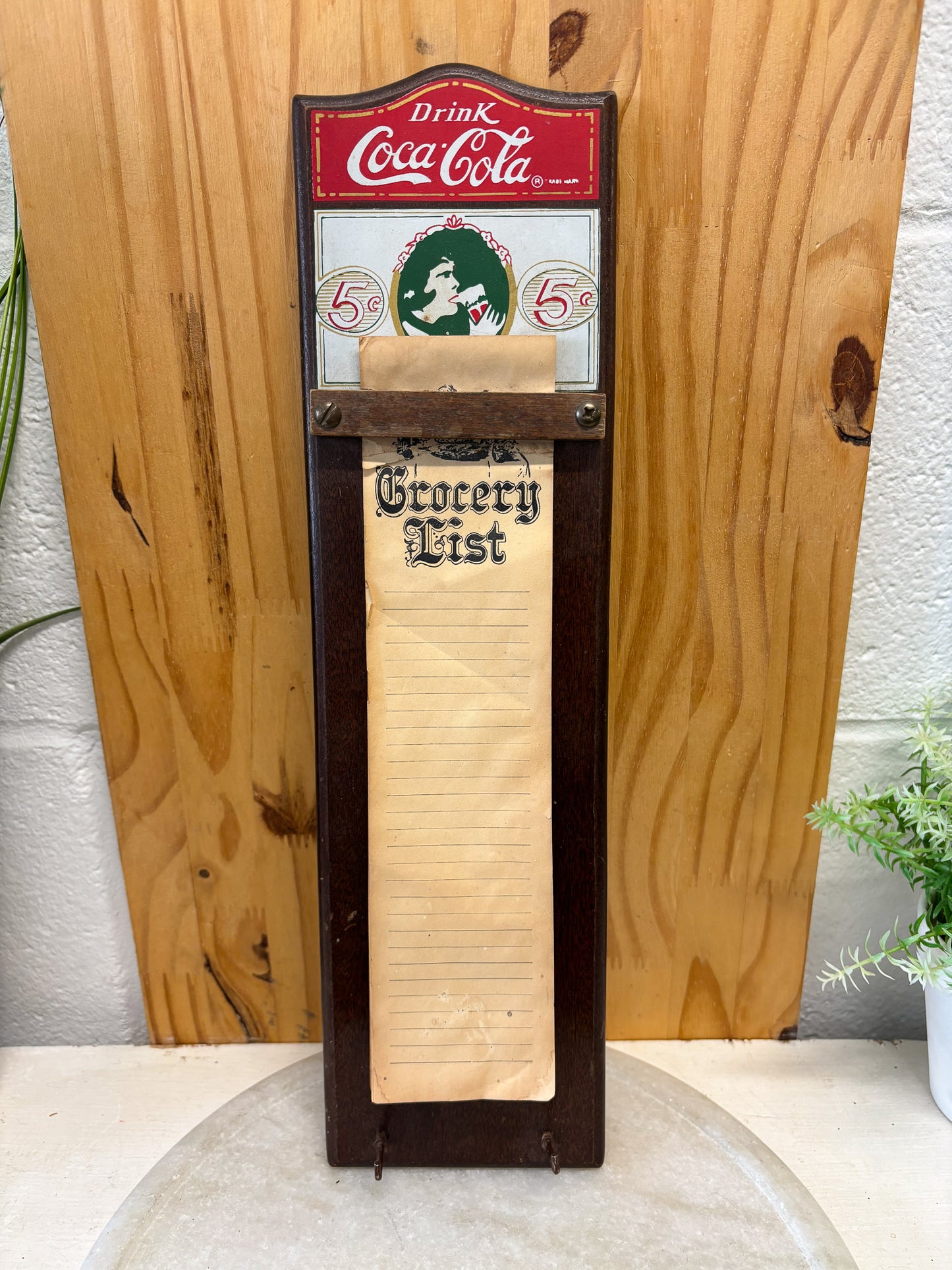 Vtg Coca Cola Hanging Memo Board (Local Pick Up Only)