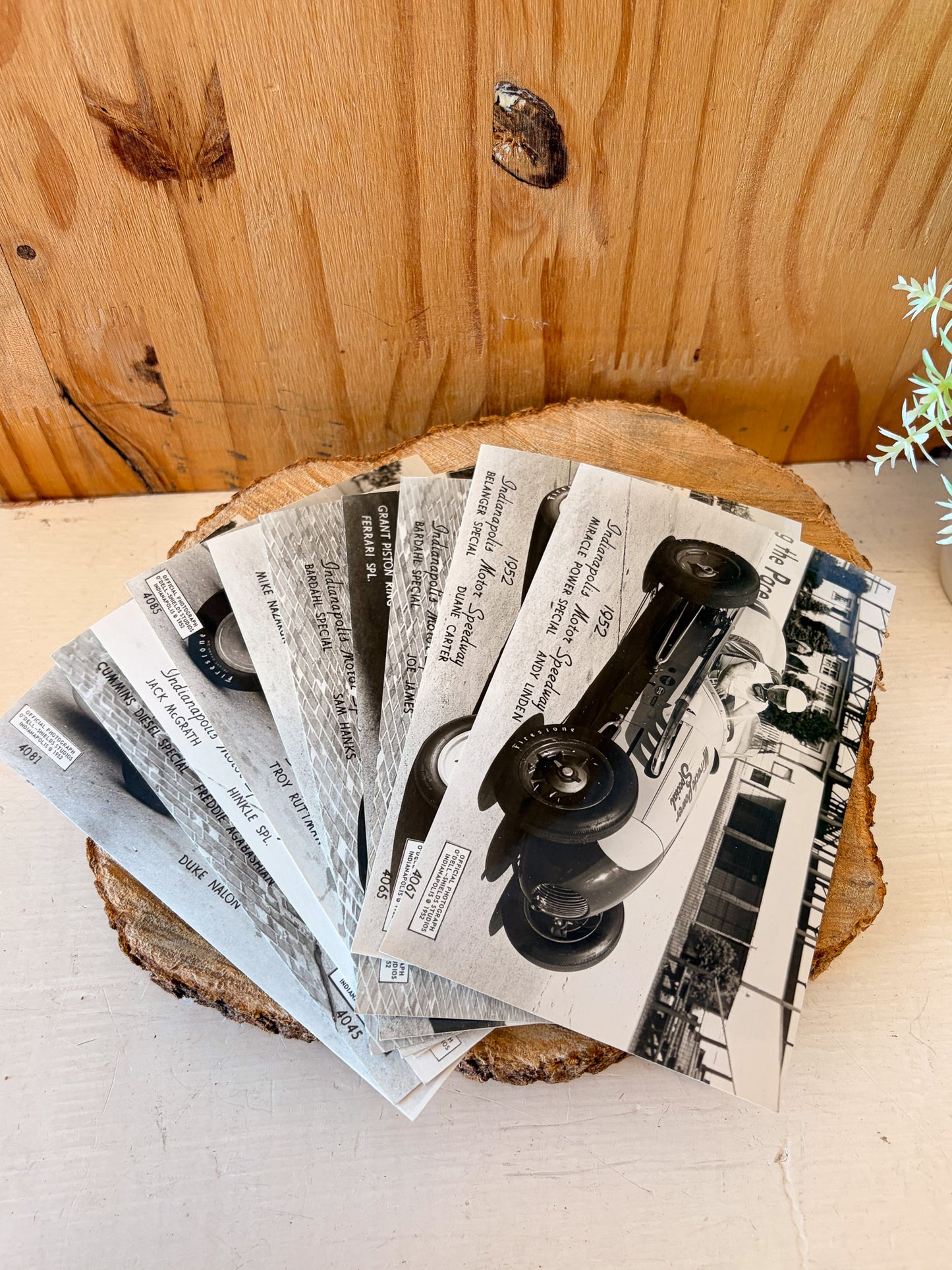 1952 Indy 500 Race Car Drivers Postcards Set