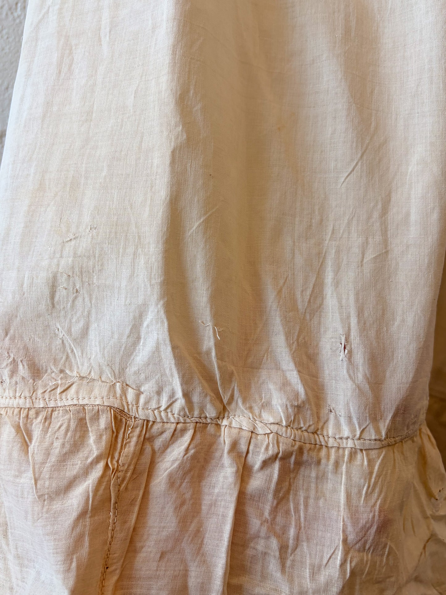Vtg Crochet Yoke Dress : M (As Is)