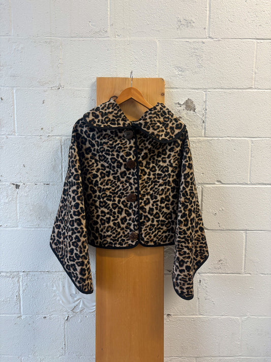 Cheetah Print Poncho : One Size